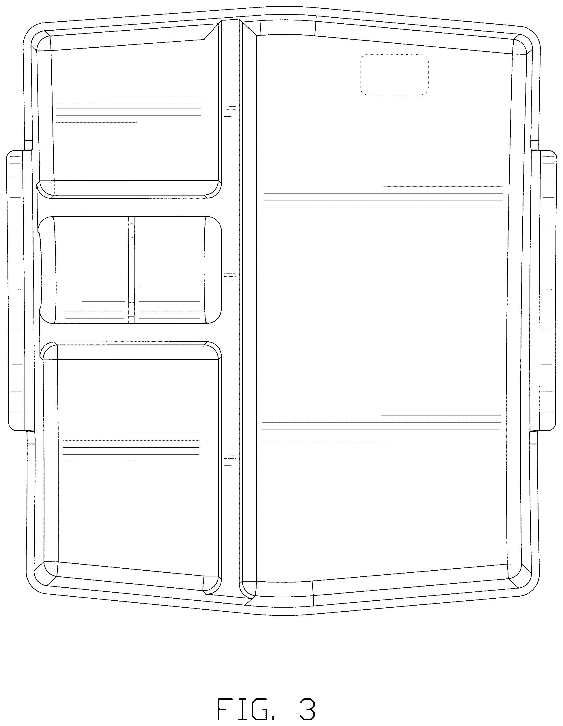 Patent USD1076770 Figure 3 – Tray
