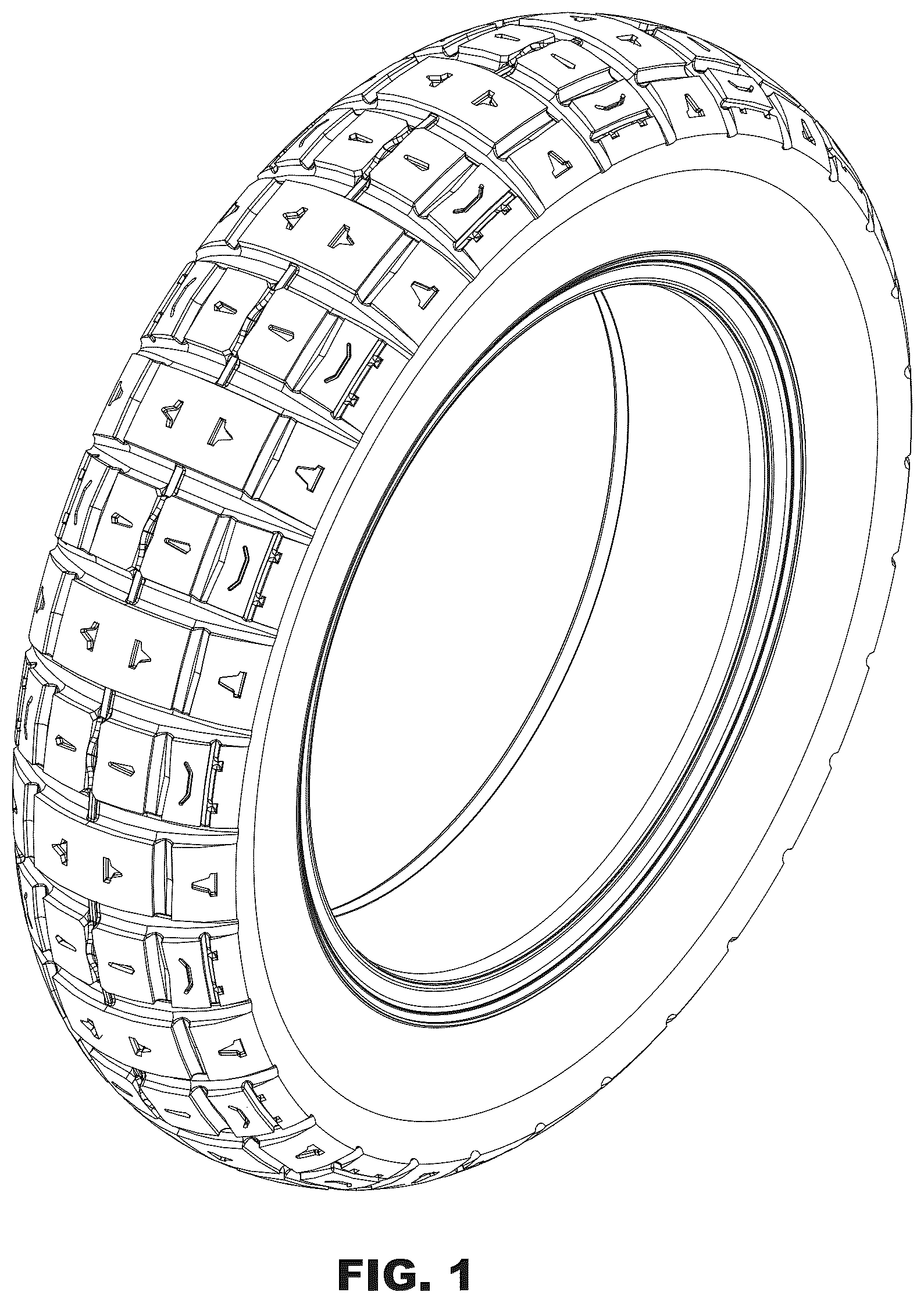 Patent USD1076774 Figure 1 – Tire