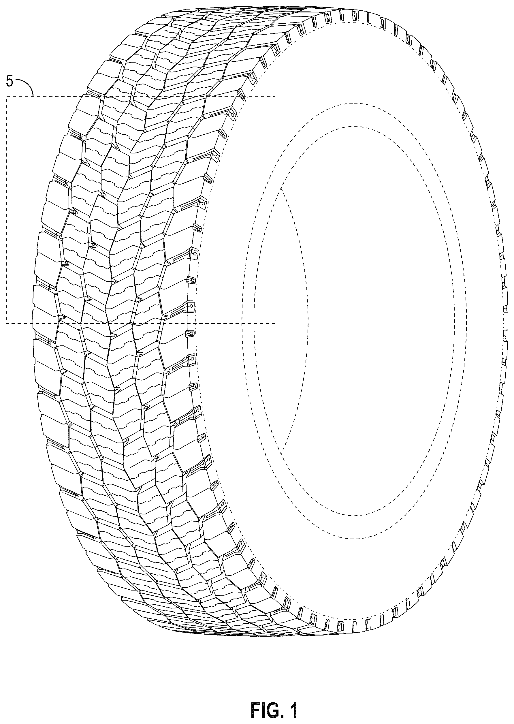 Patent USD1076775 — Tire — Figure 1