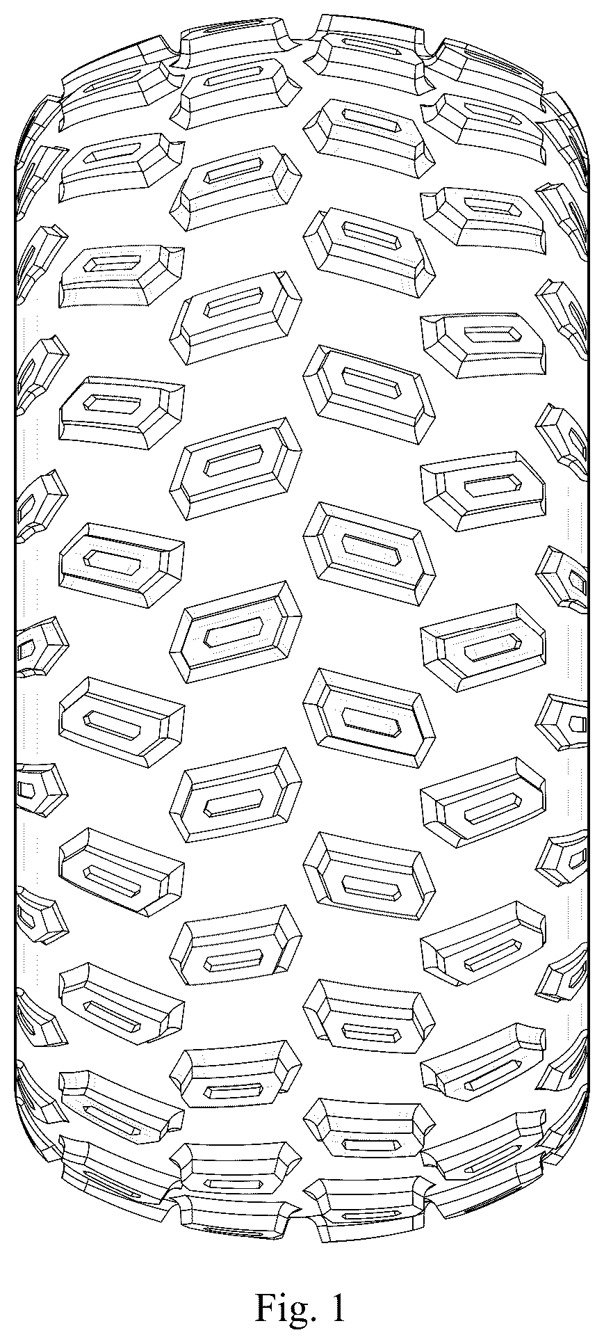 Patent USD1076776 Figure 1 – Tire