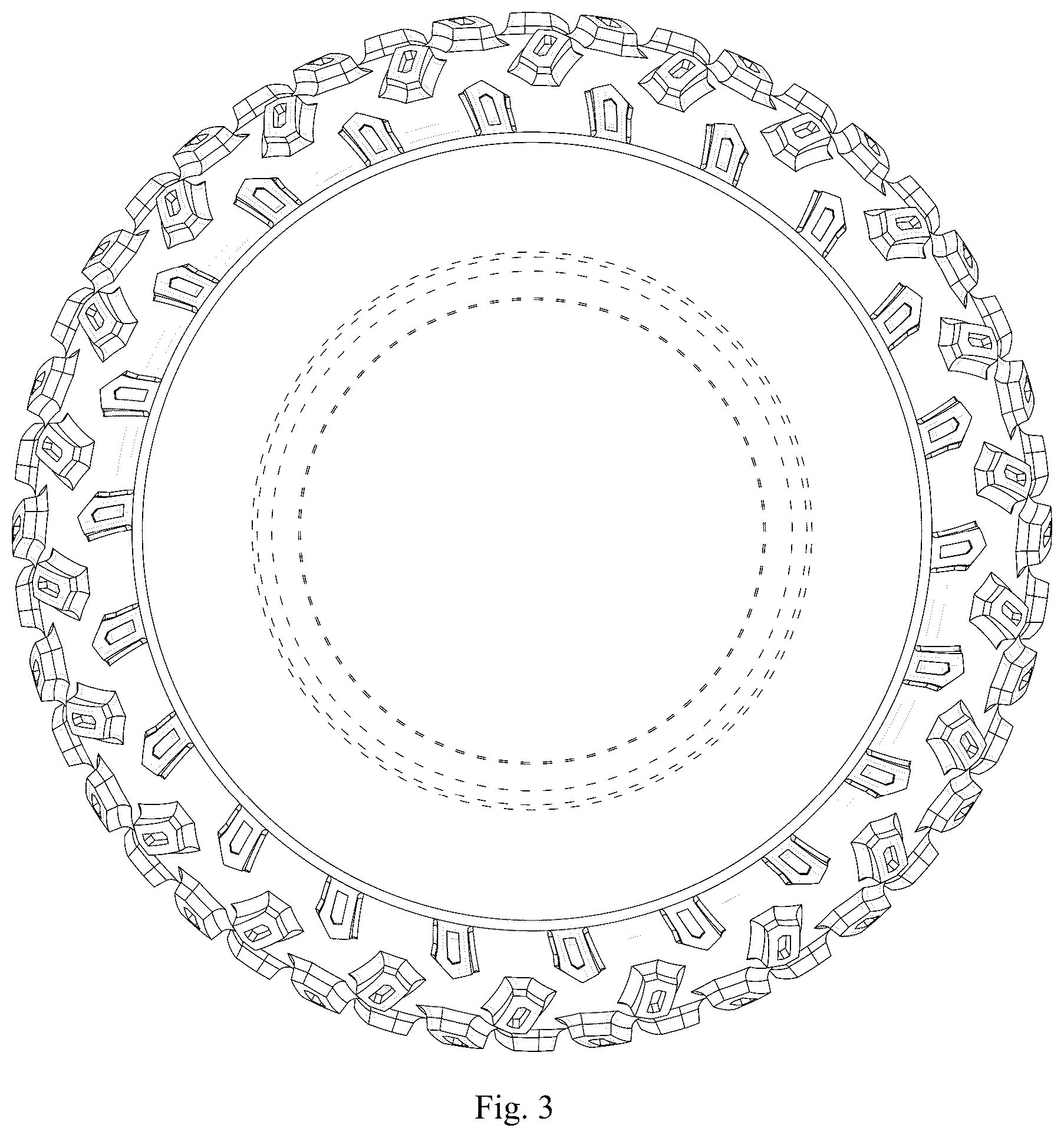 Patent USD1076776 Figure 3 – Tire