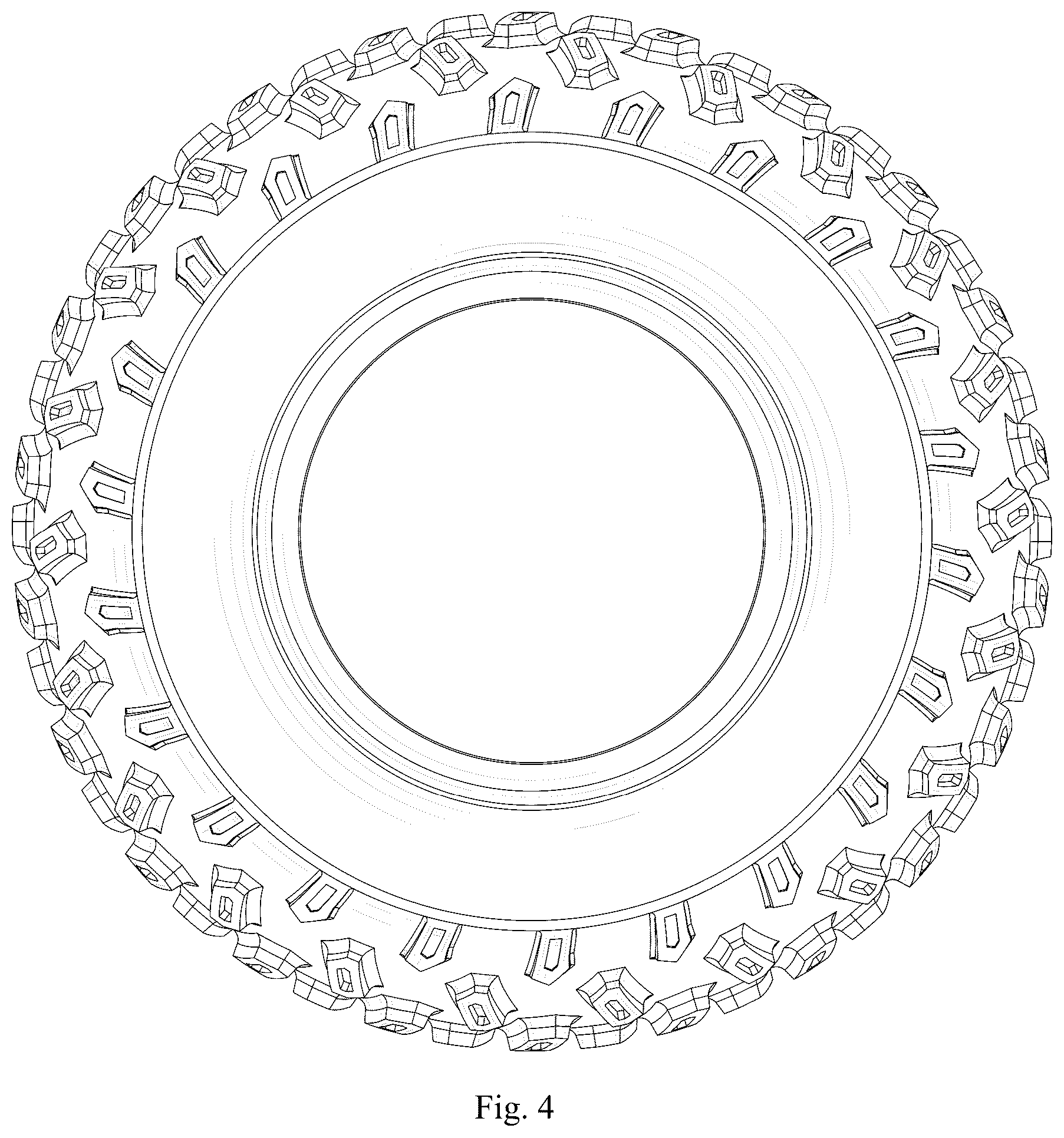 Patent USD1076776 Figure 4 – Tire