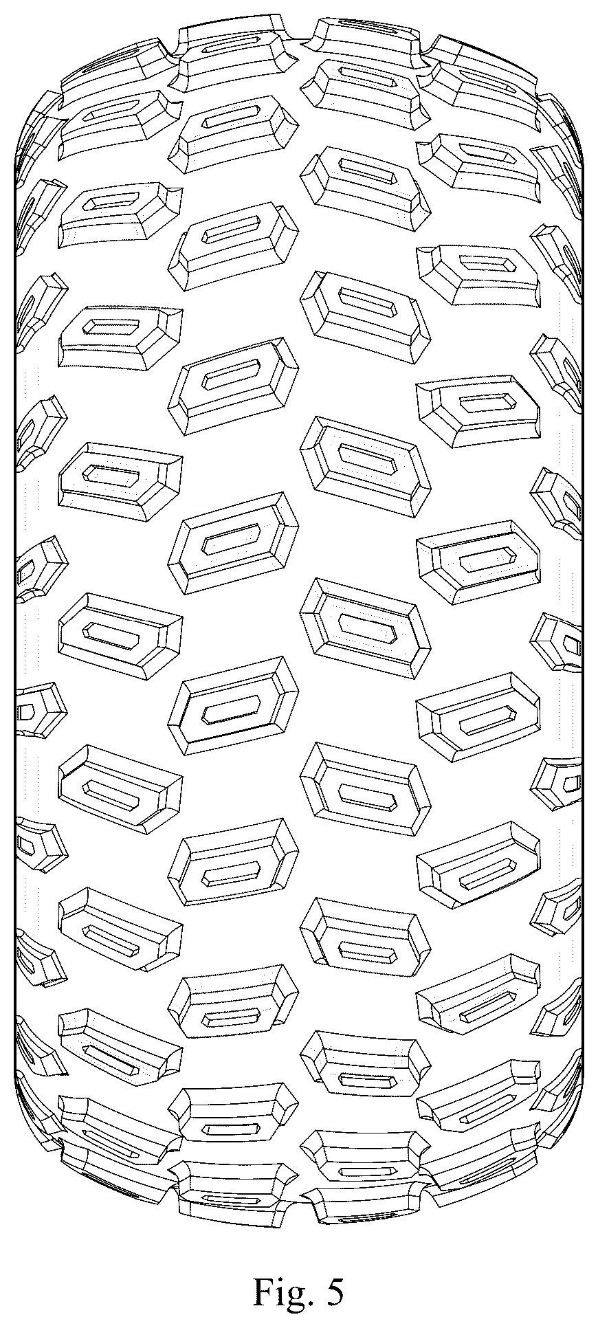 Patent USD1076776 Figure 5 – Tire