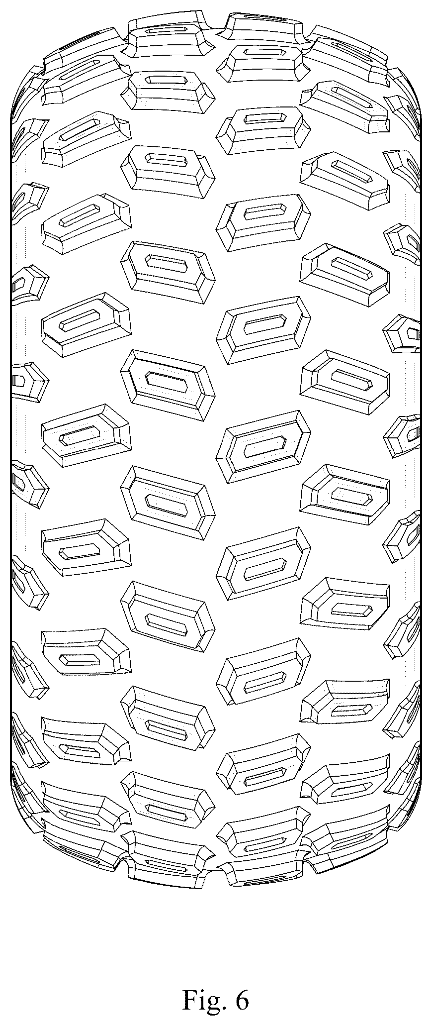 Patent USD1076776 Figure 6 – Tire
