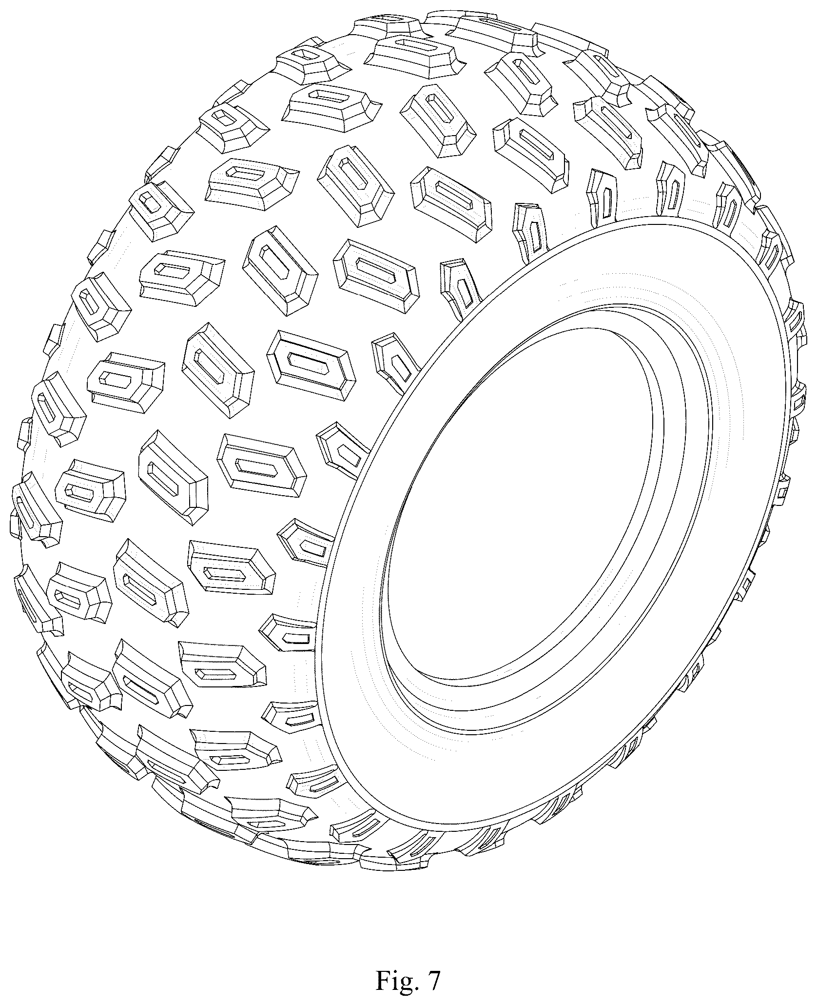 Patent USD1076776 Figure 7 – Tire
