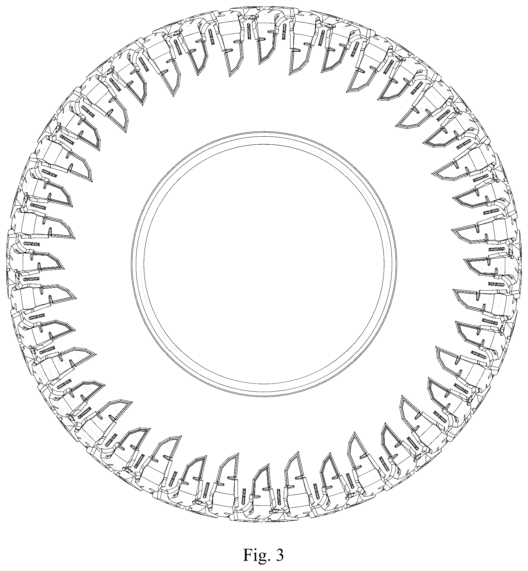 Patent USD1076777 Figure 3 – Tire