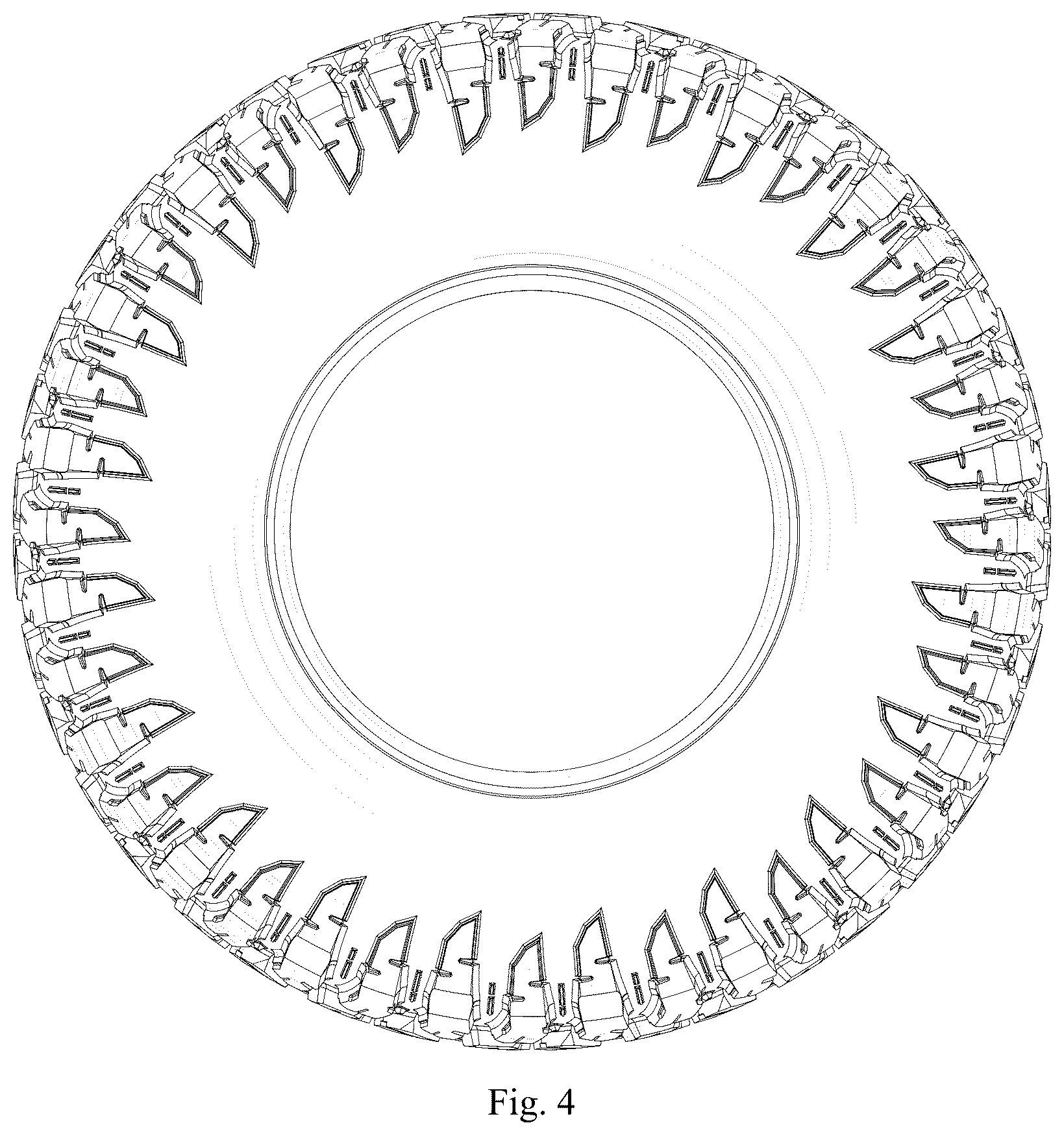 Patent USD1076777 Figure 4 – Tire