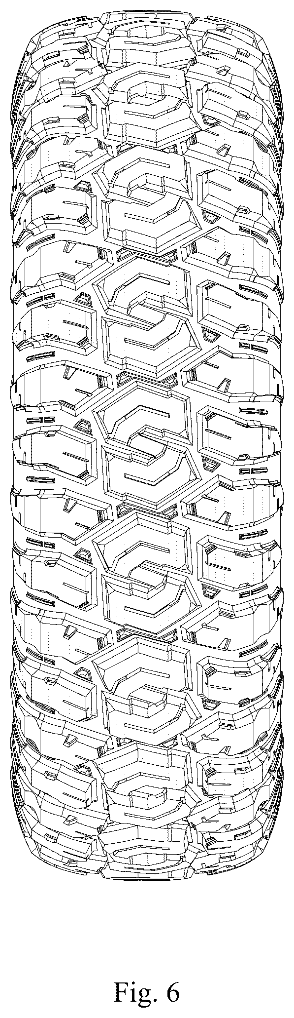 Patent USD1076777 Figure 6 – Tire