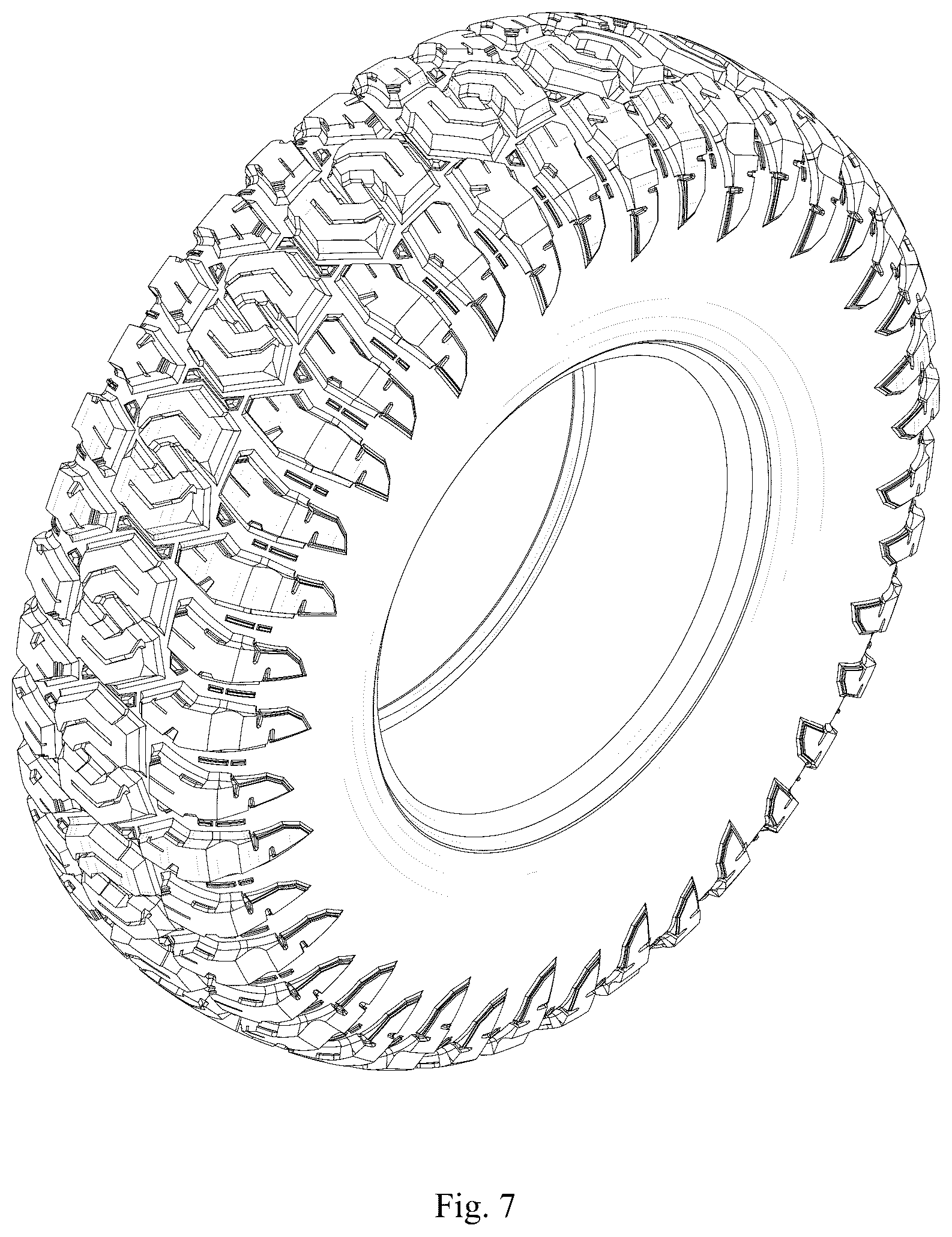 Patent USD1076777 Figure 7 – Tire