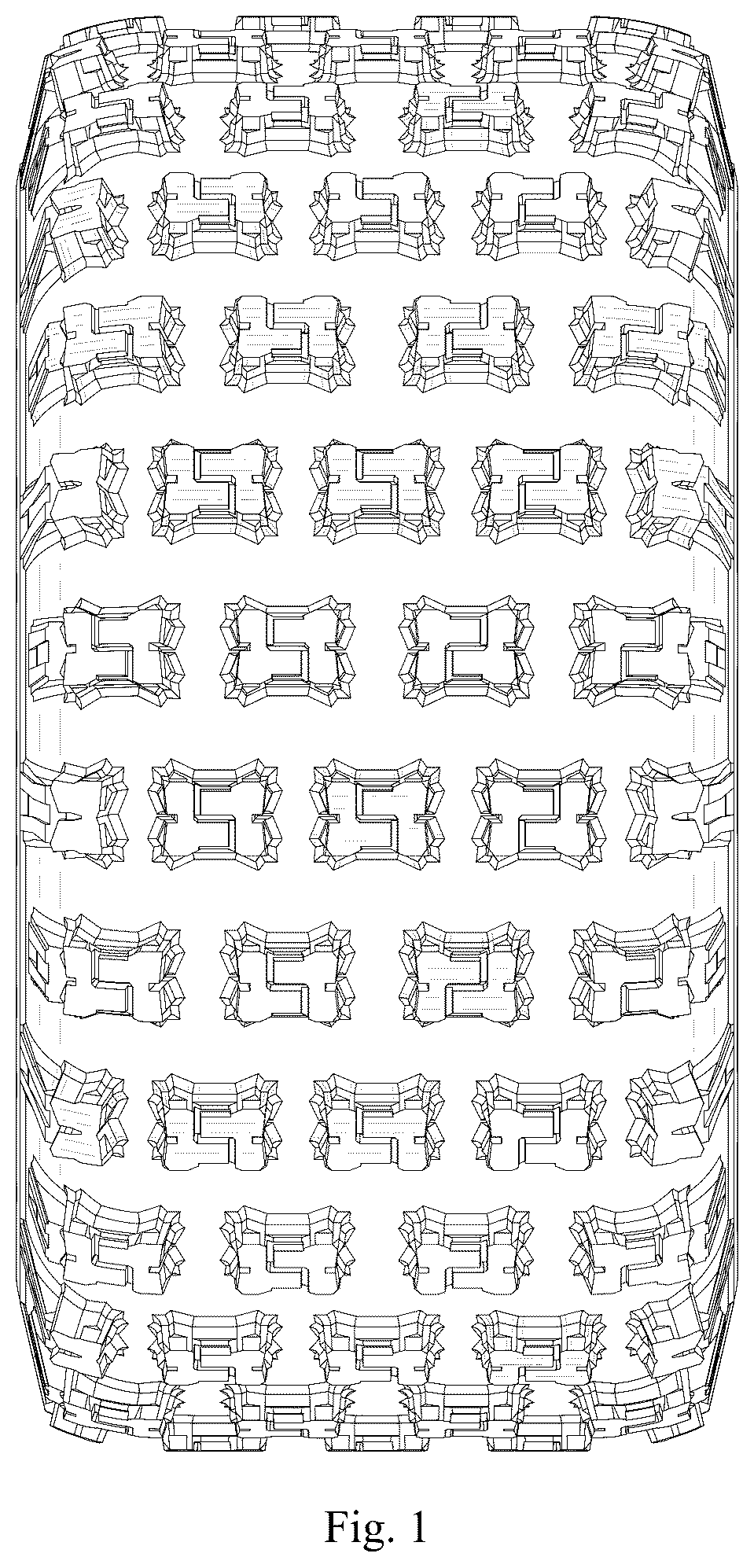 Patent USD1076778 Figure 1 – Tire