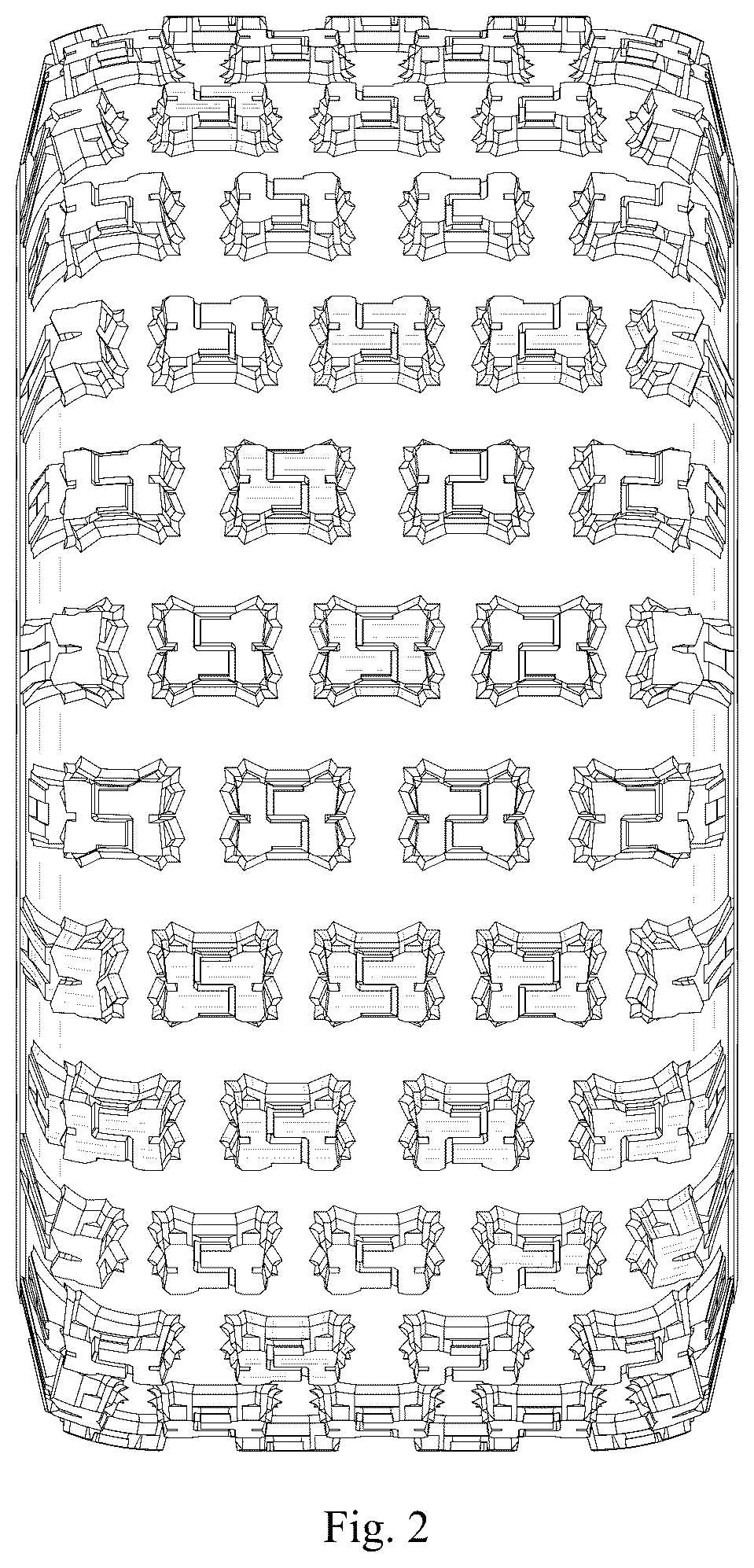 Patent USD1076778 Figure 2 – Tire