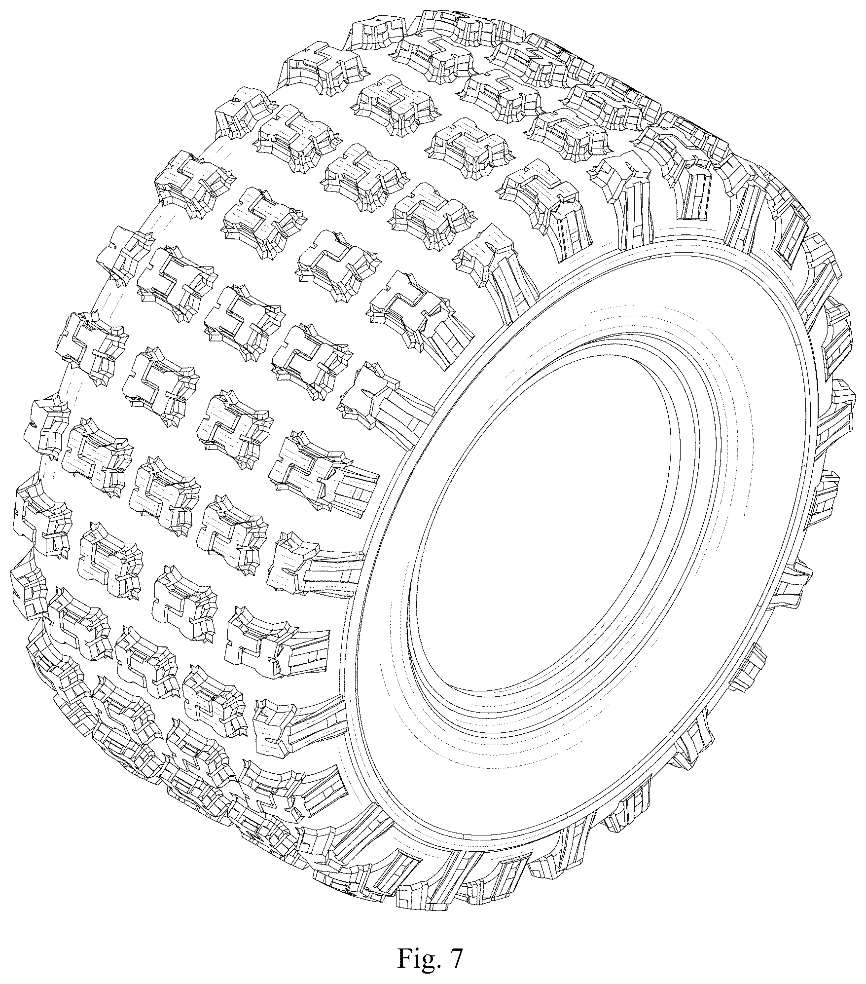 Patent USD1076778 Figure 7 – Tire