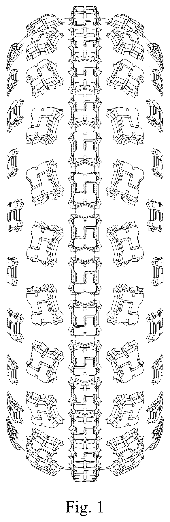 Patent USD1076779 Figure 1 – Tire
