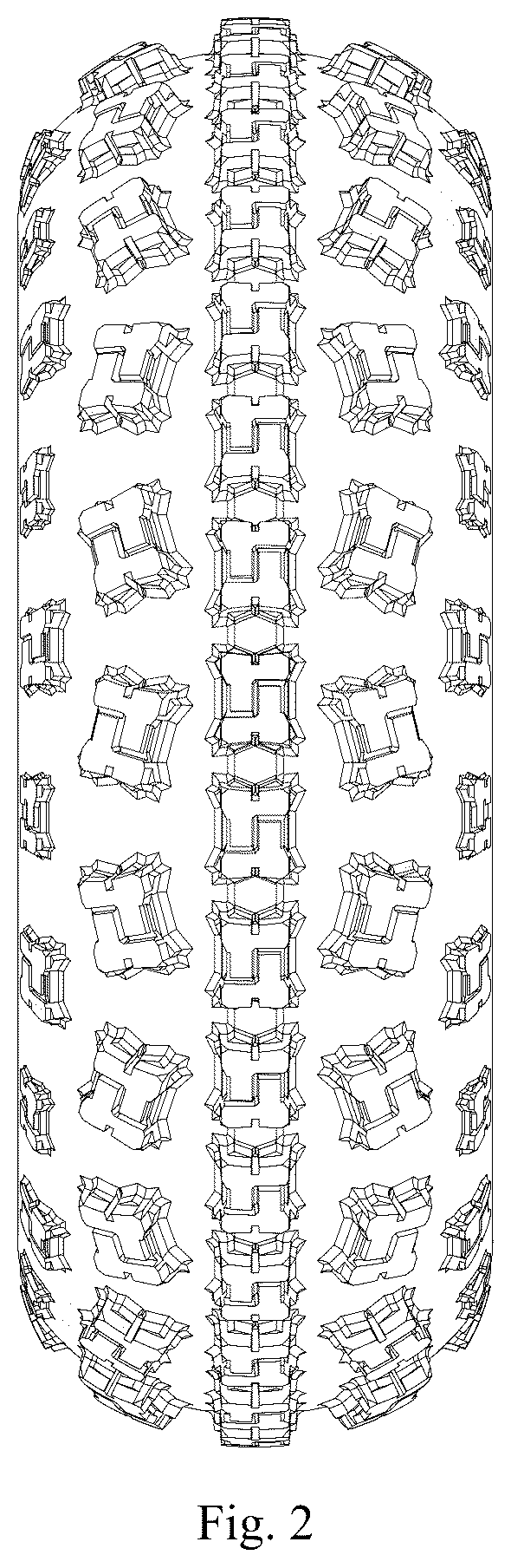 Patent USD1076779 Figure 2 – Tire