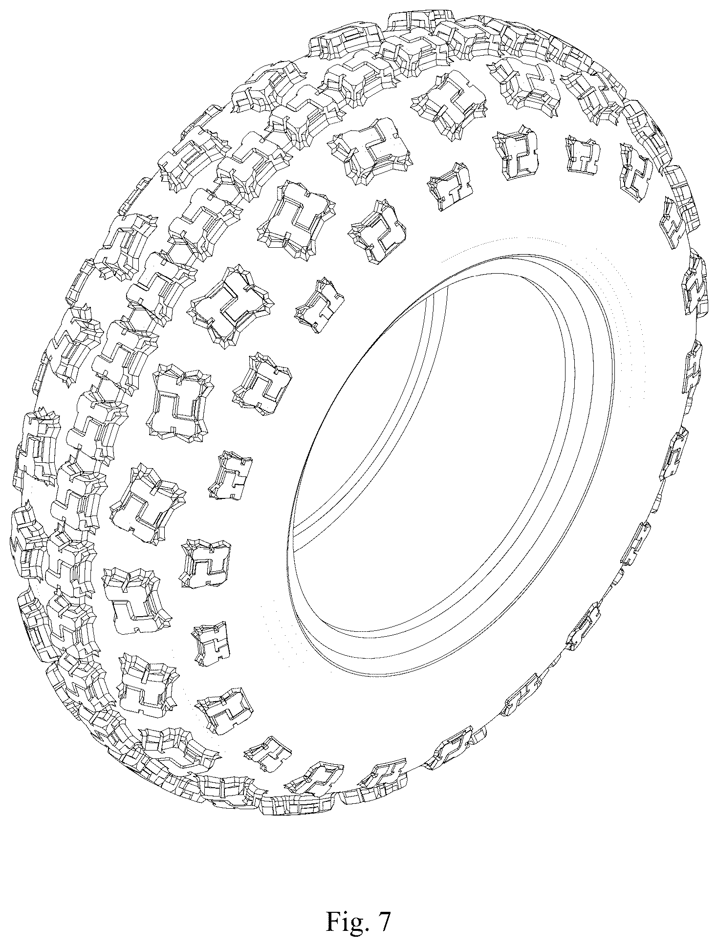 Patent USD1076779 Figure 7 – Tire