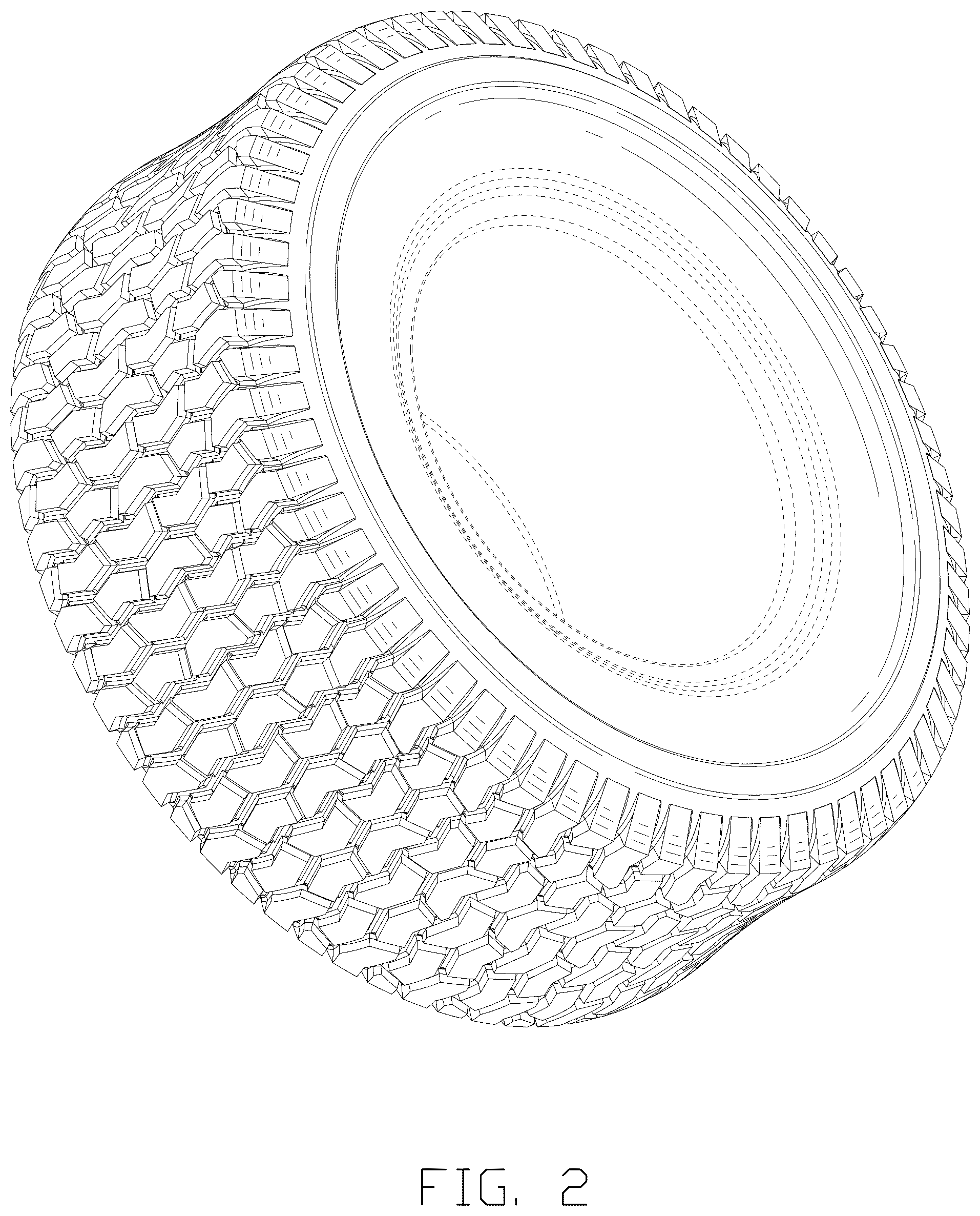 Patent USD1076780 Figure 2 – Tire