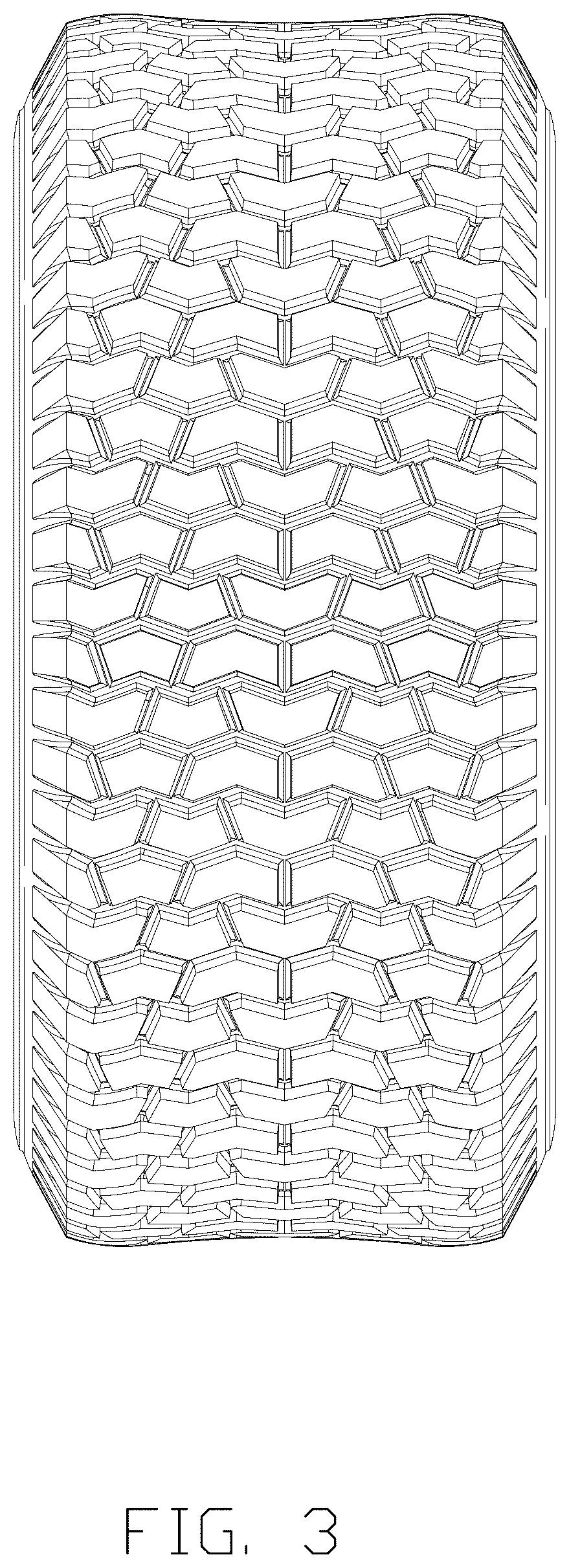 Patent USD1076780 Figure 3 – Tire
