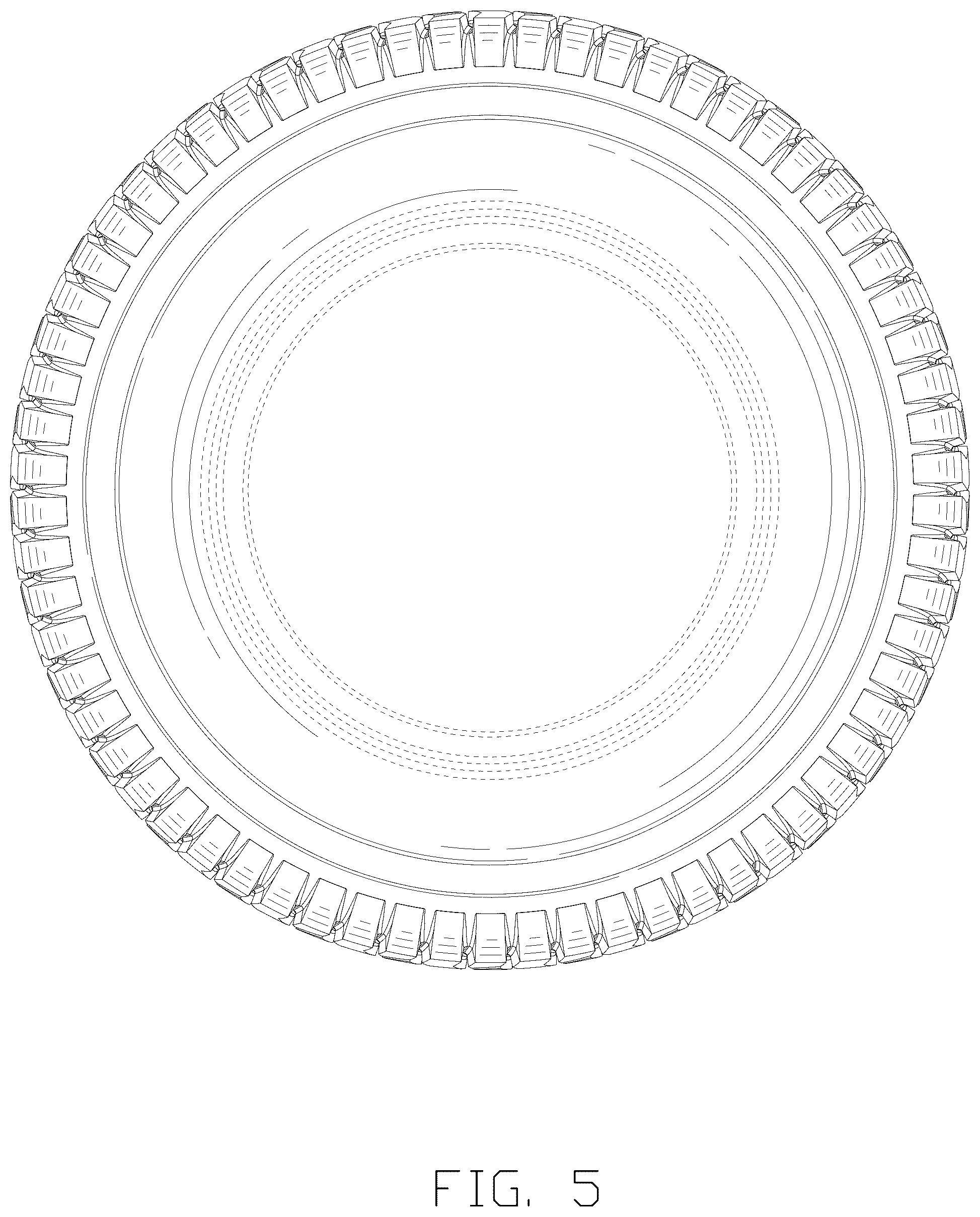 Patent USD1076780 Figure 5 – Tire