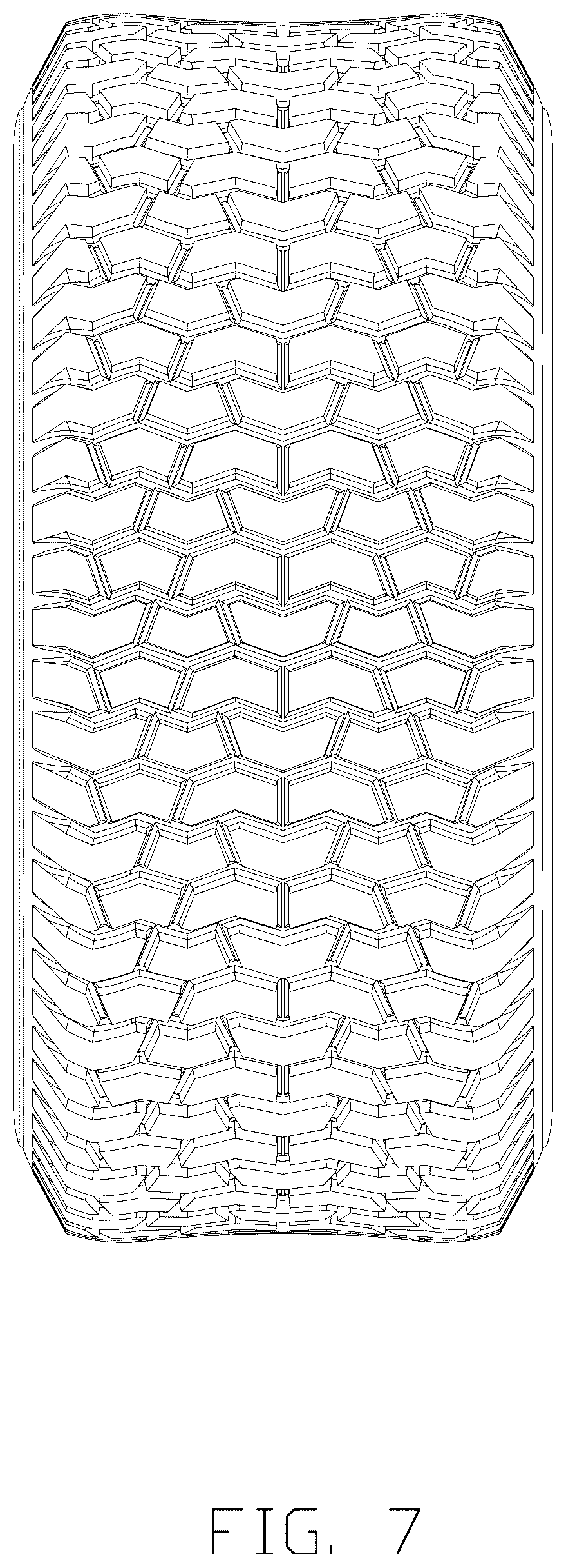 Patent USD1076780 Figure 7 – Tire
