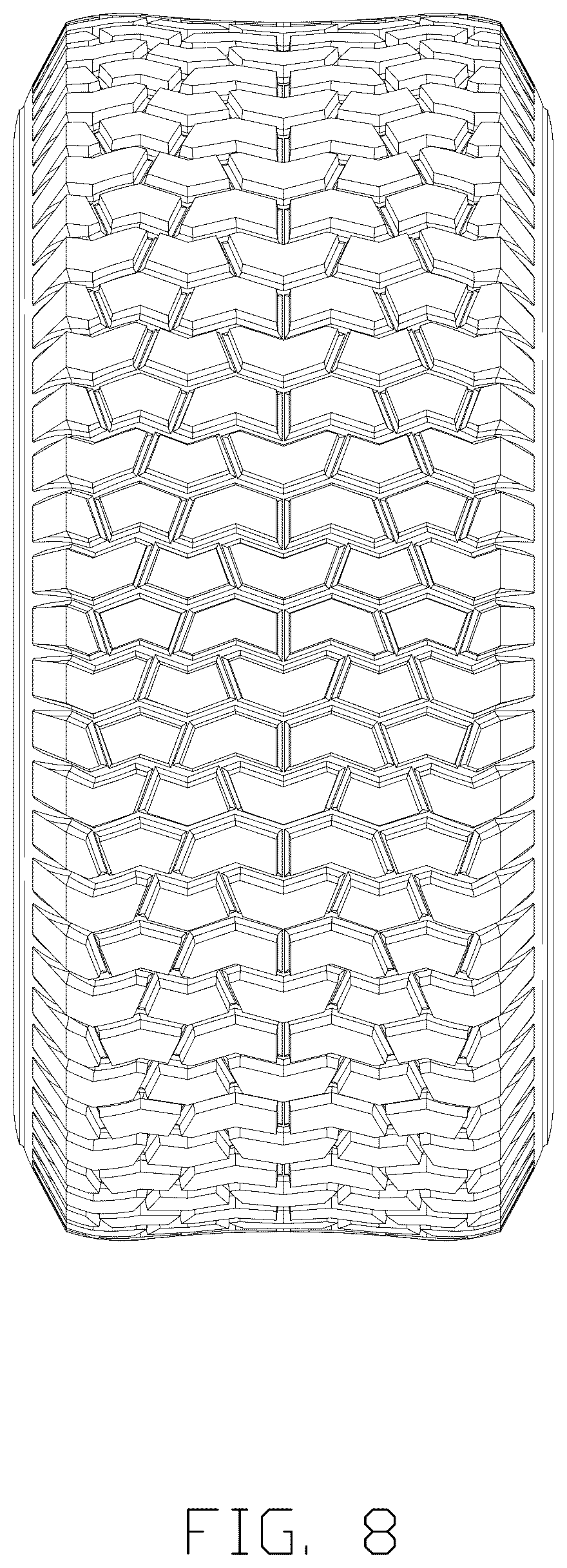Patent USD1076780 Figure 8 – Tire