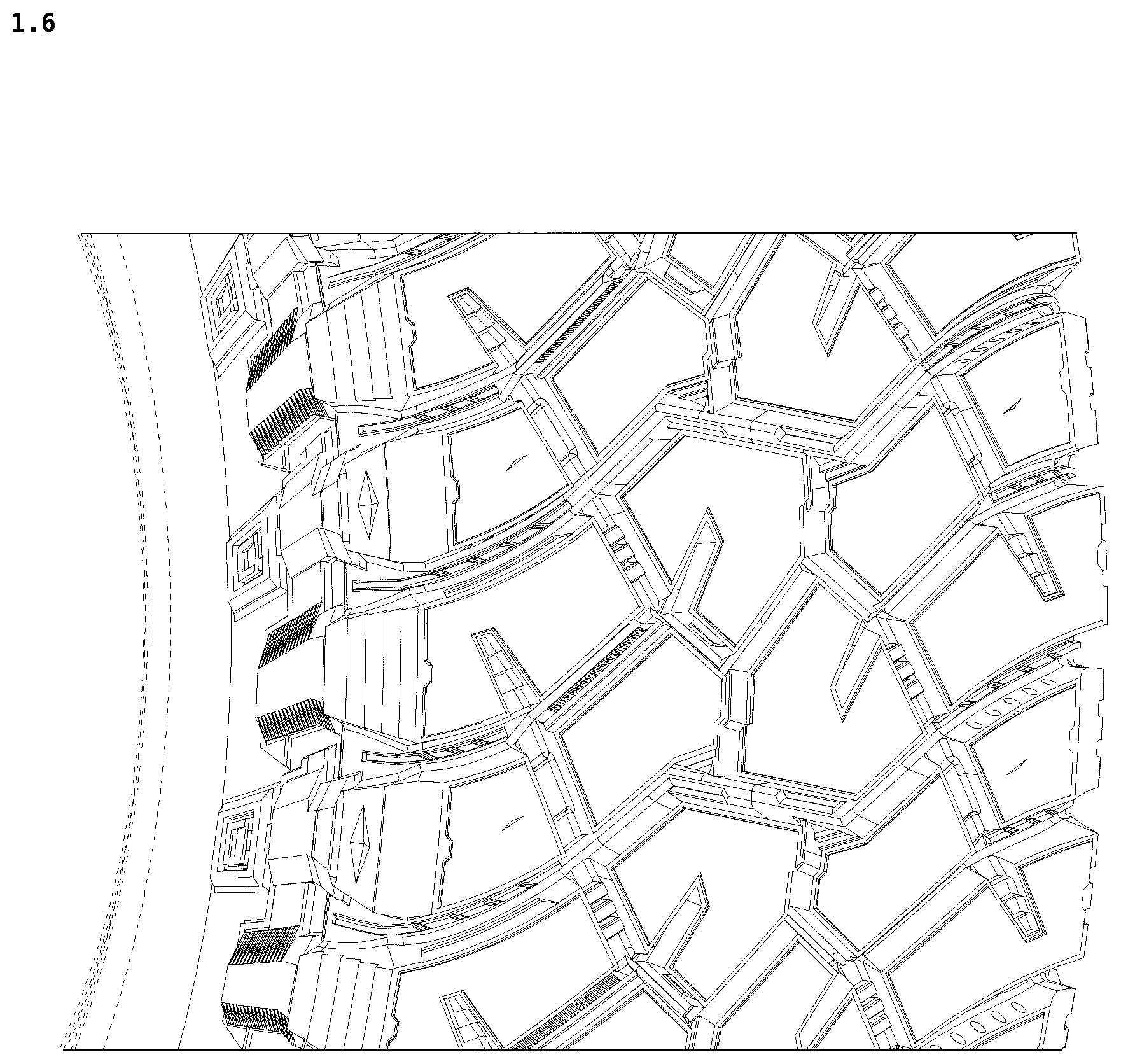 Patent USD1076781 Figure 6 – Tyre tread