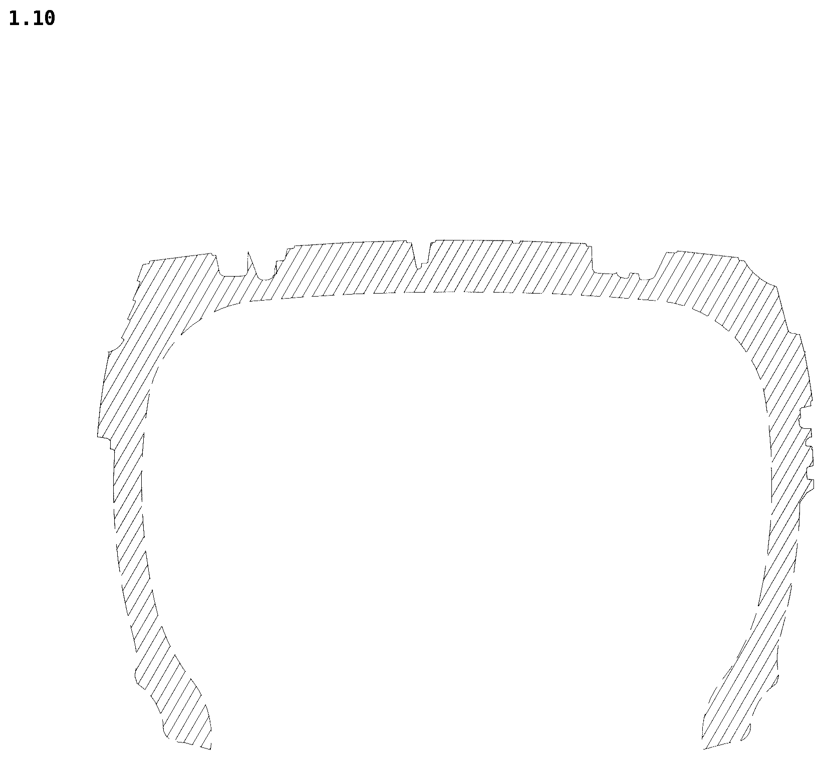 Patent USD1076781 Figure 10 – Tyre tread