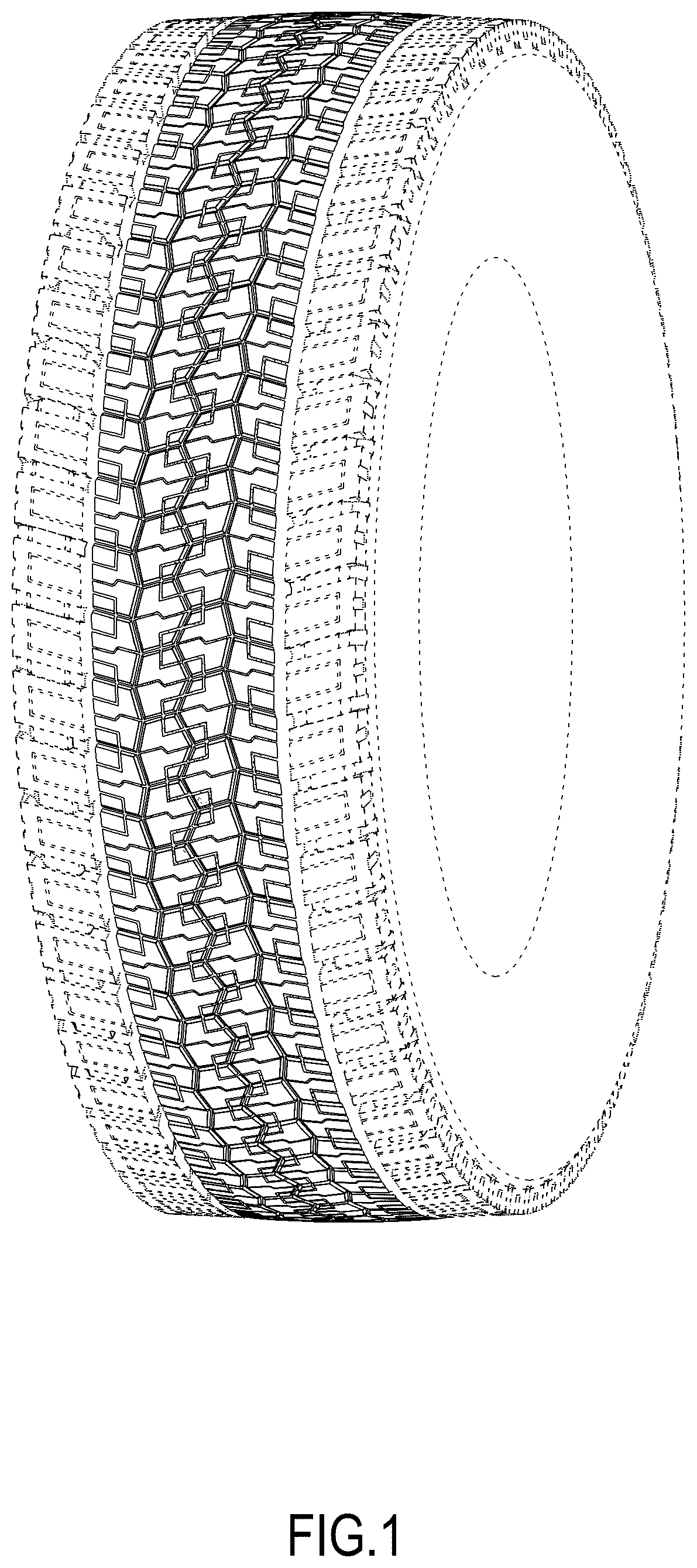Patent USD1076782 Figure 1 – Tire