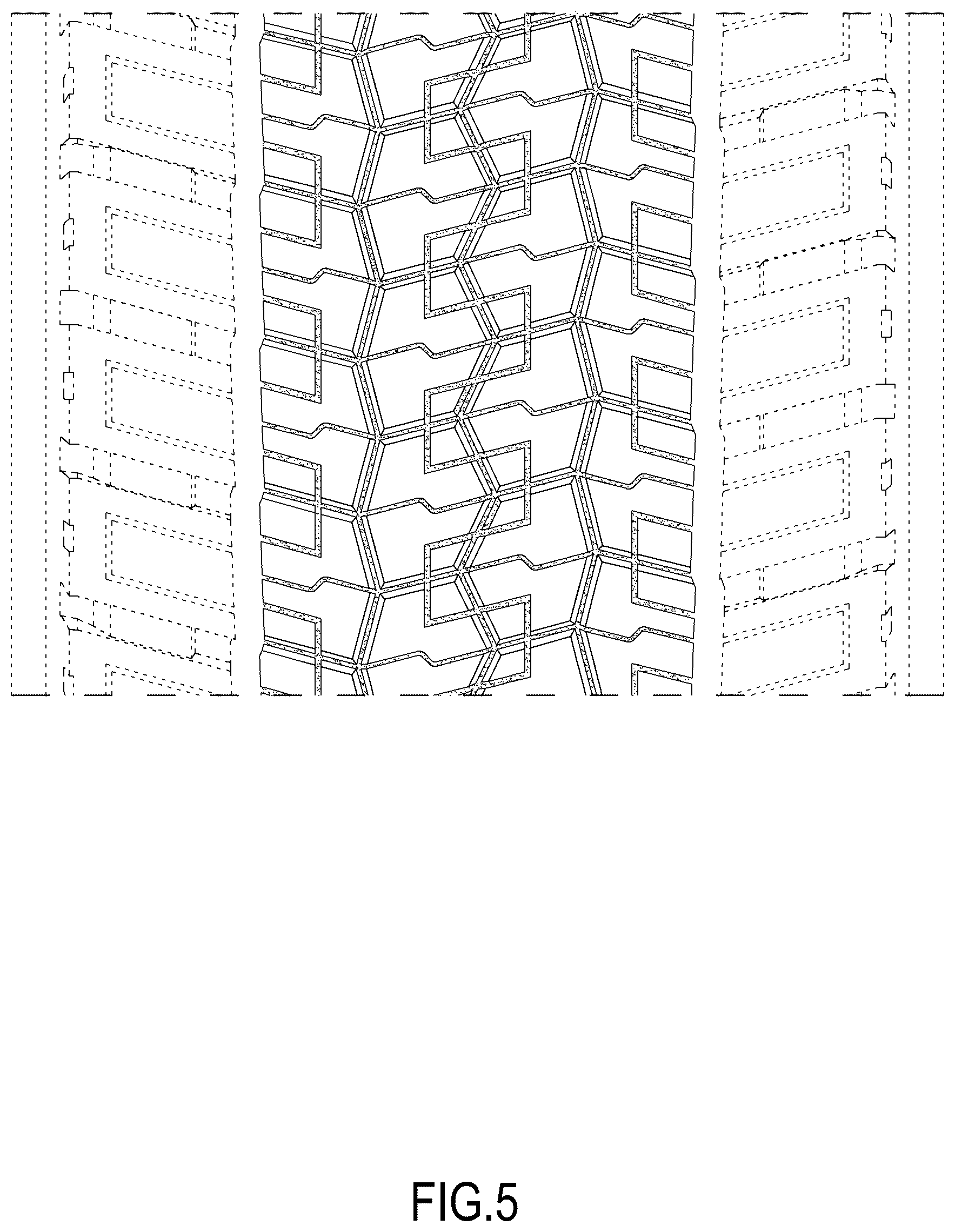 Patent USD1076782 Figure 5 – Tire