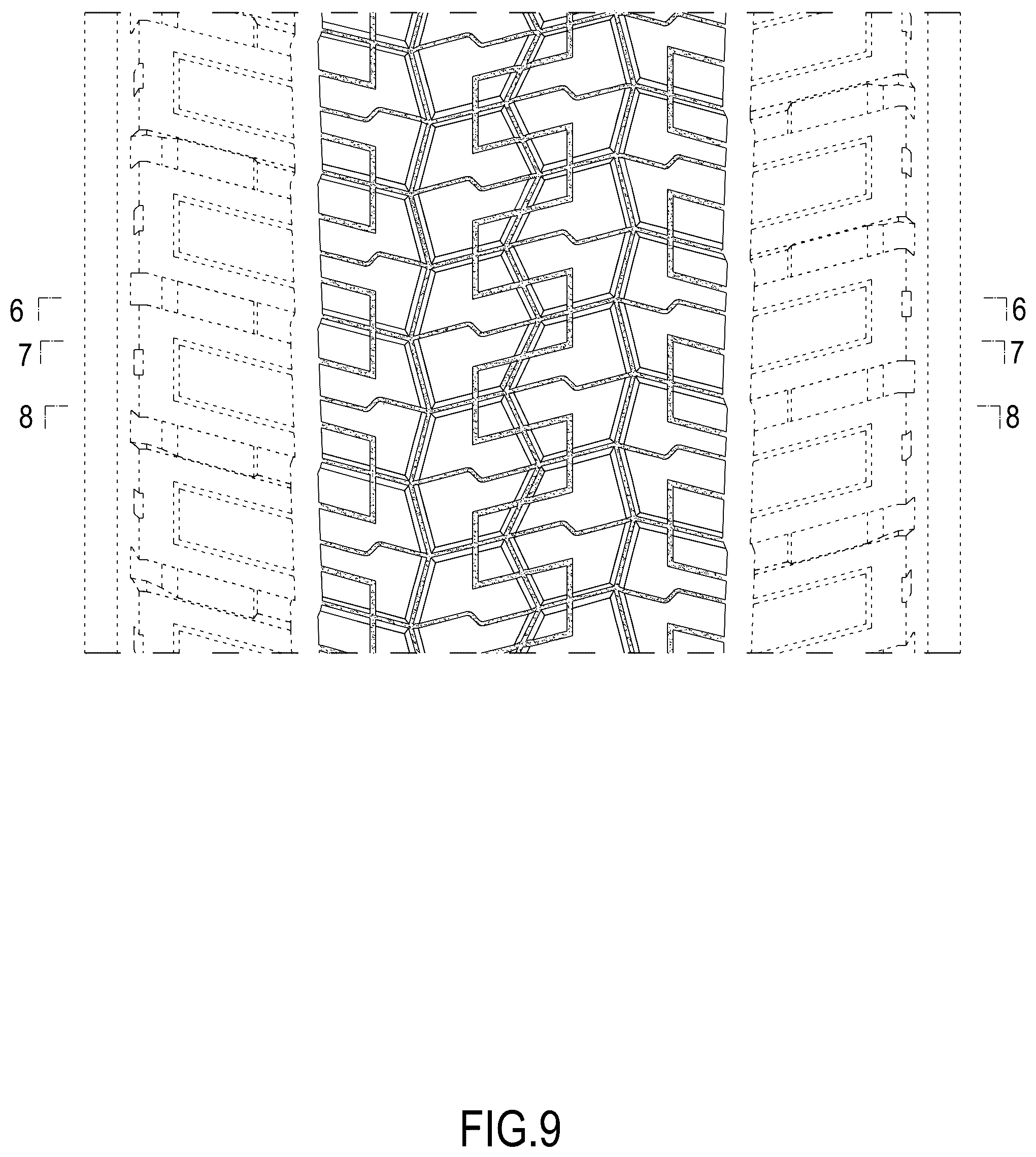 Patent USD1076782 Figure 9 – Tire