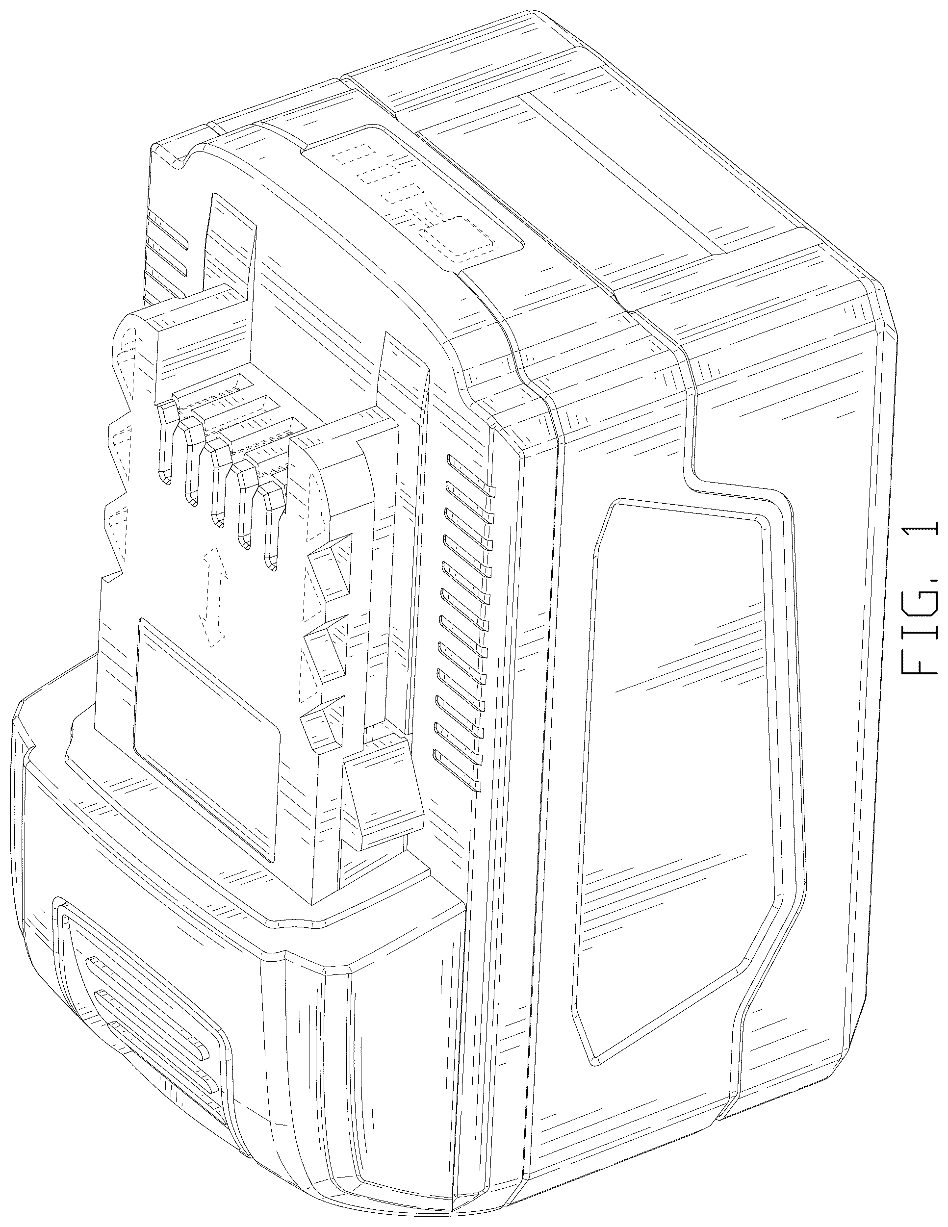 Patent USD1076792 Figure 1 – Rechargeable battery