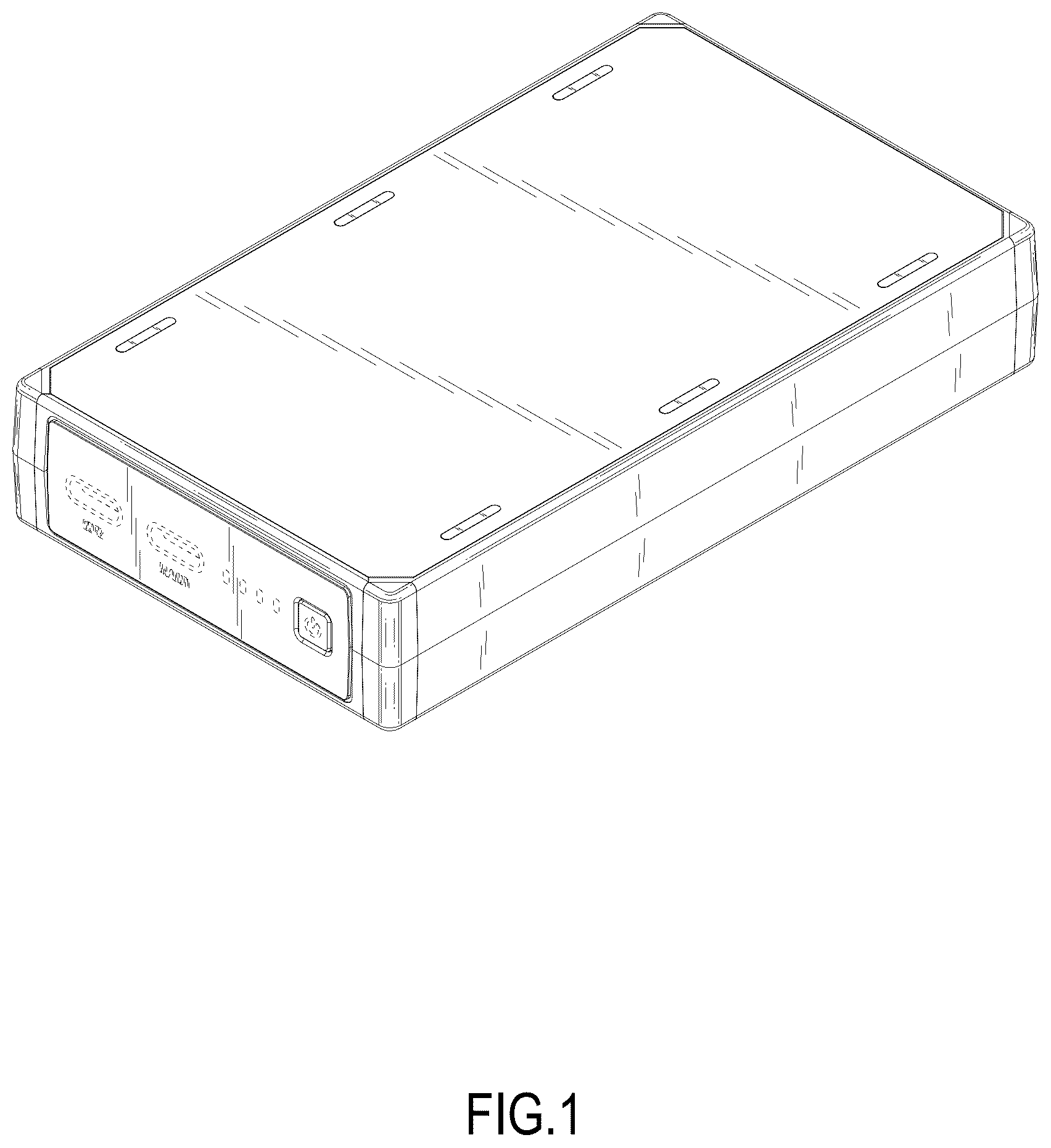 Patent USD1076793 Figure 1 – Portable power source