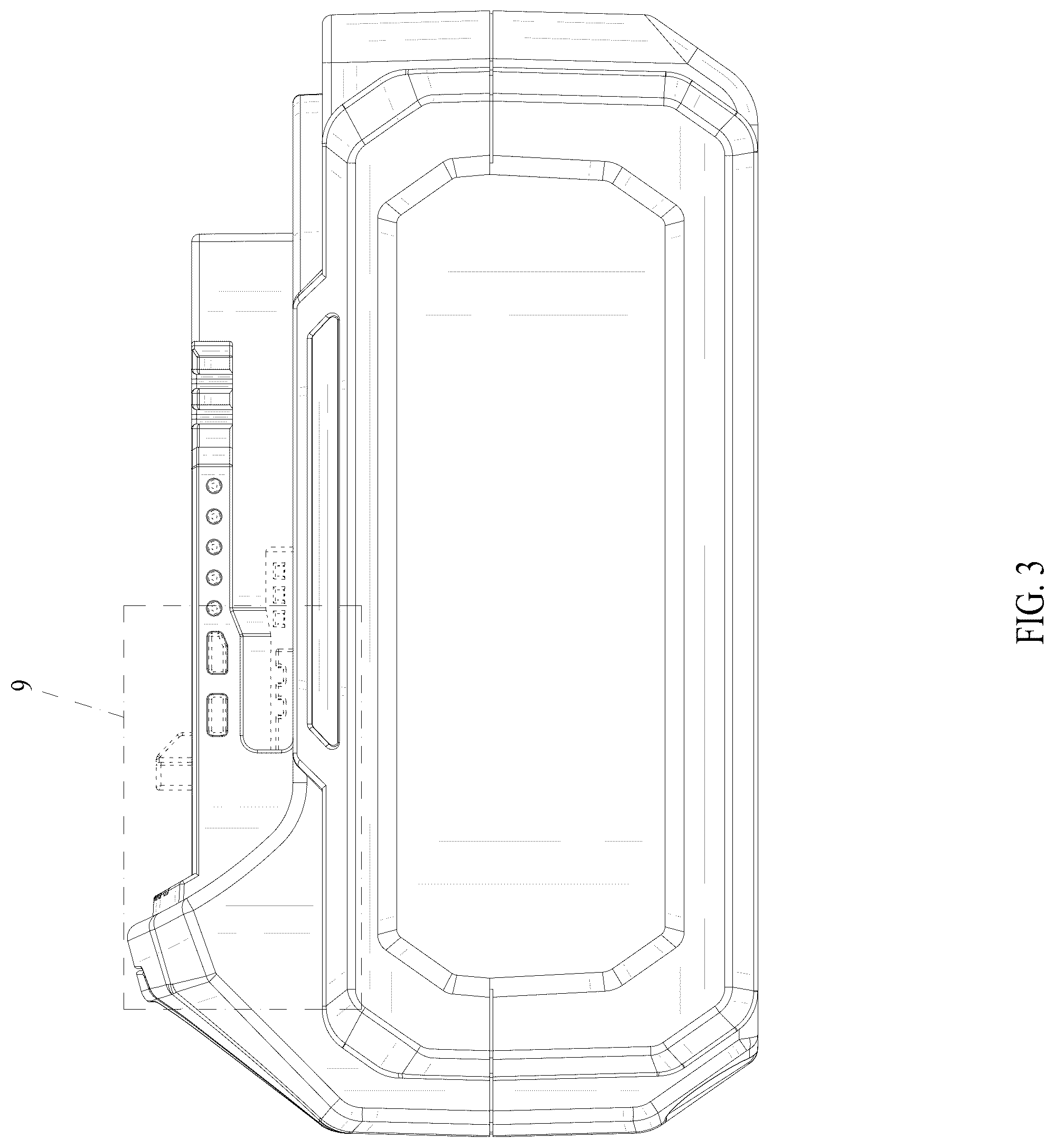 Patent USD1076796 Figure 3 – Battery pack
