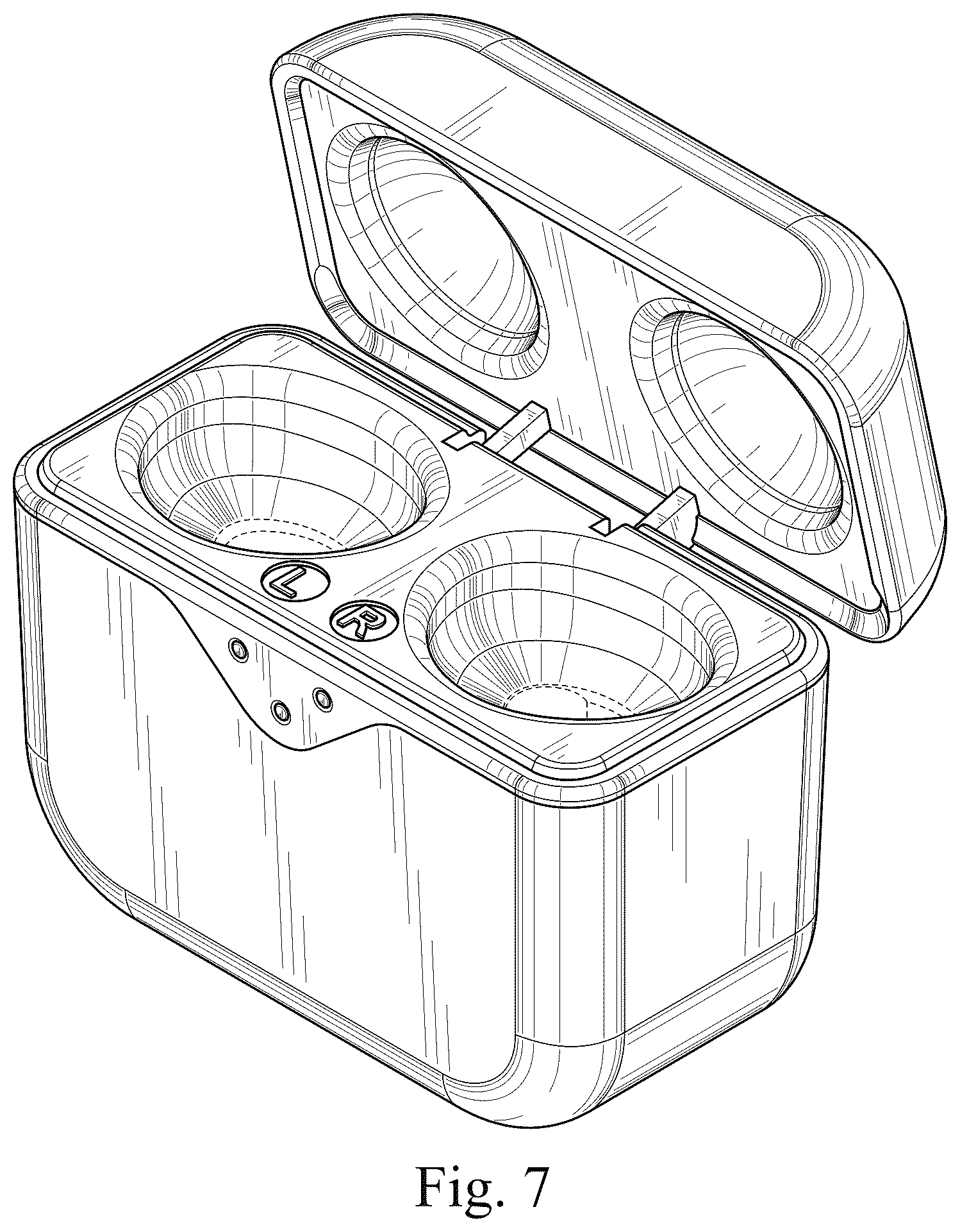 Patent USD1076801 Figure 7 – Charging box