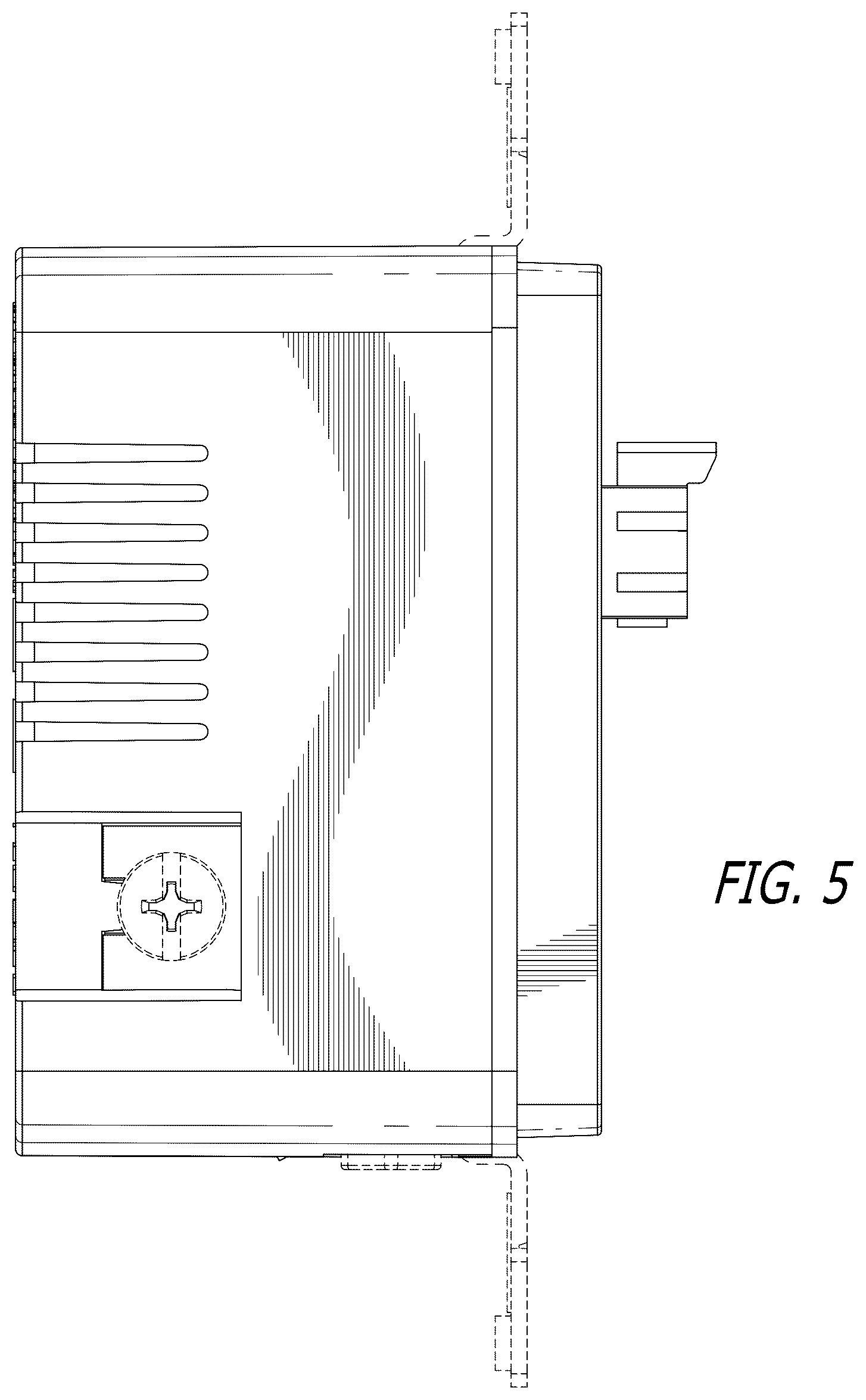 Patent USD1076817 Figure 5 – Interface outlet