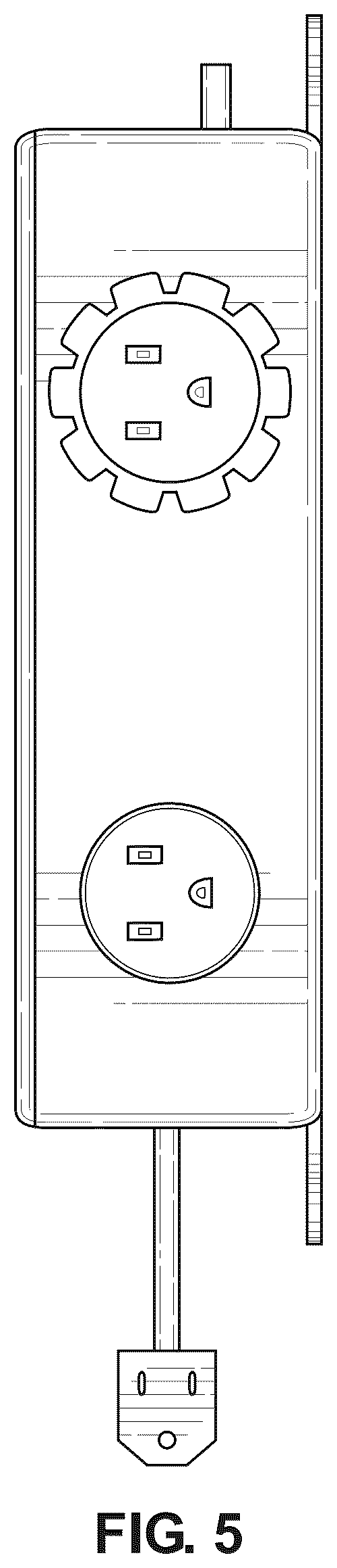 Patent USD1076818 Figure 5 – Moveable plug
