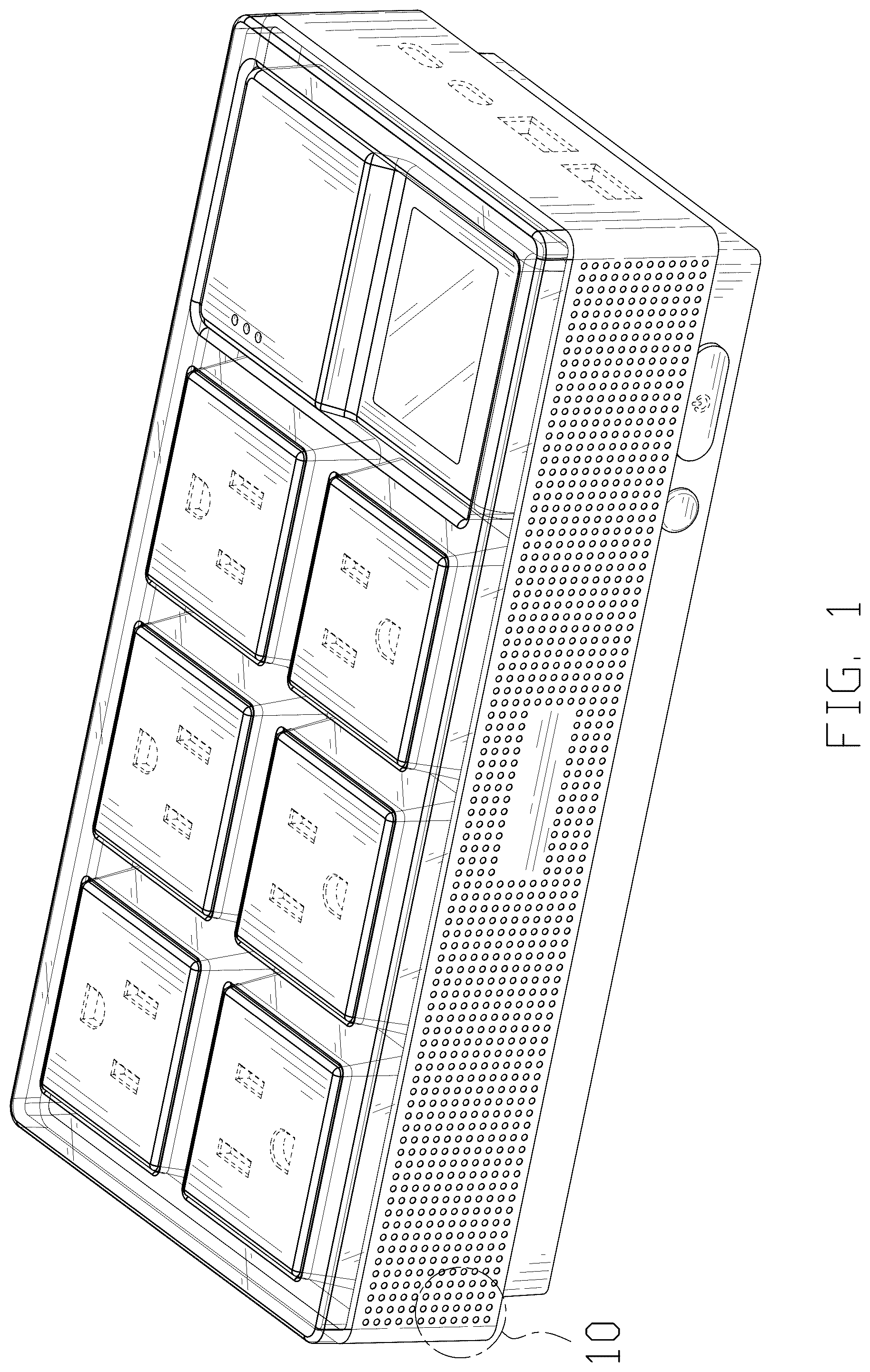 Patent USD1076819 Figure 1 – Power strip