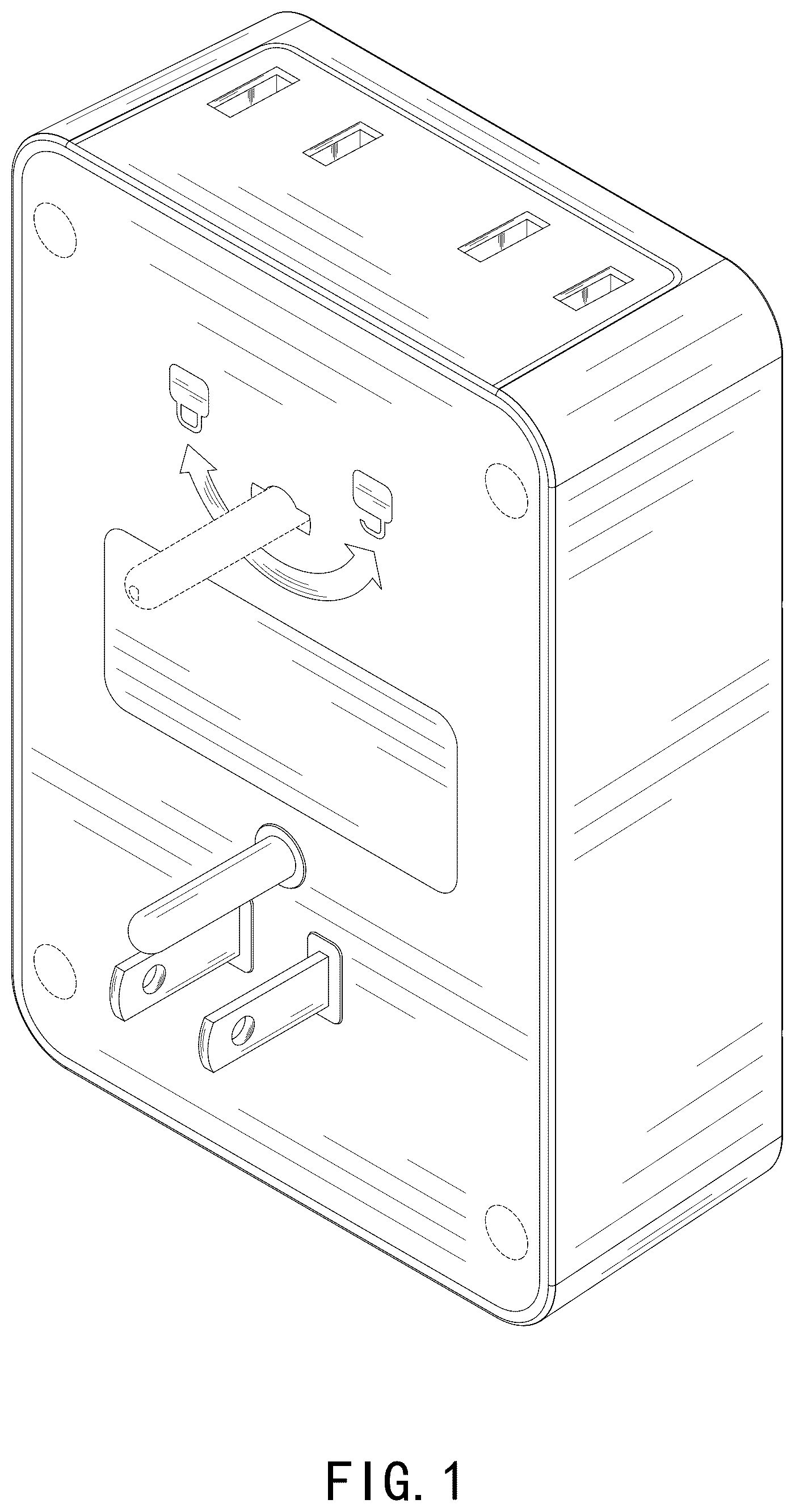 Patent USD1076820 — Plug adapter — Figure 1