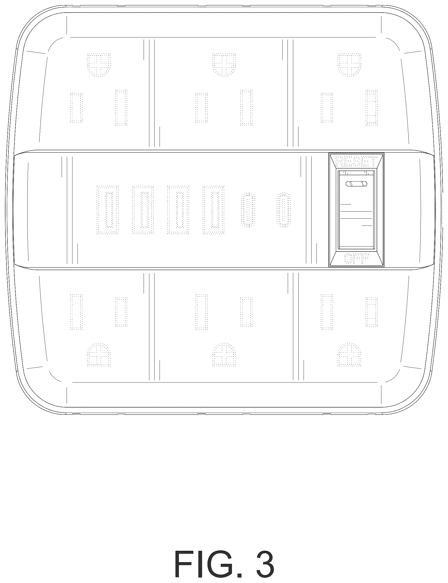 Patent USD1076821 Figure 3 – Power strip