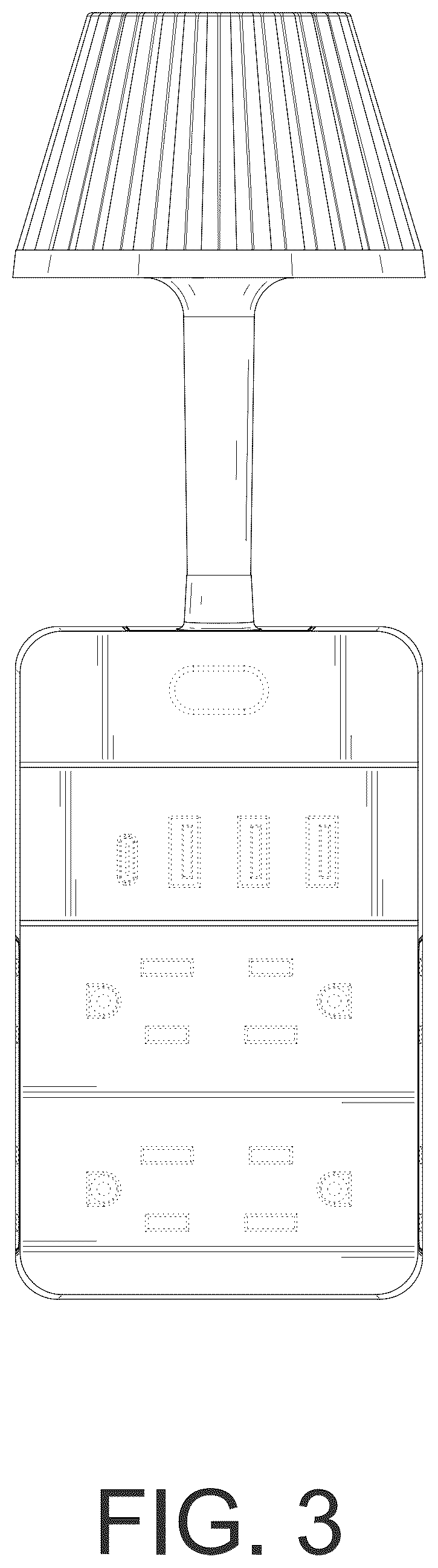 Patent USD1076822 Figure 3 – Power strip