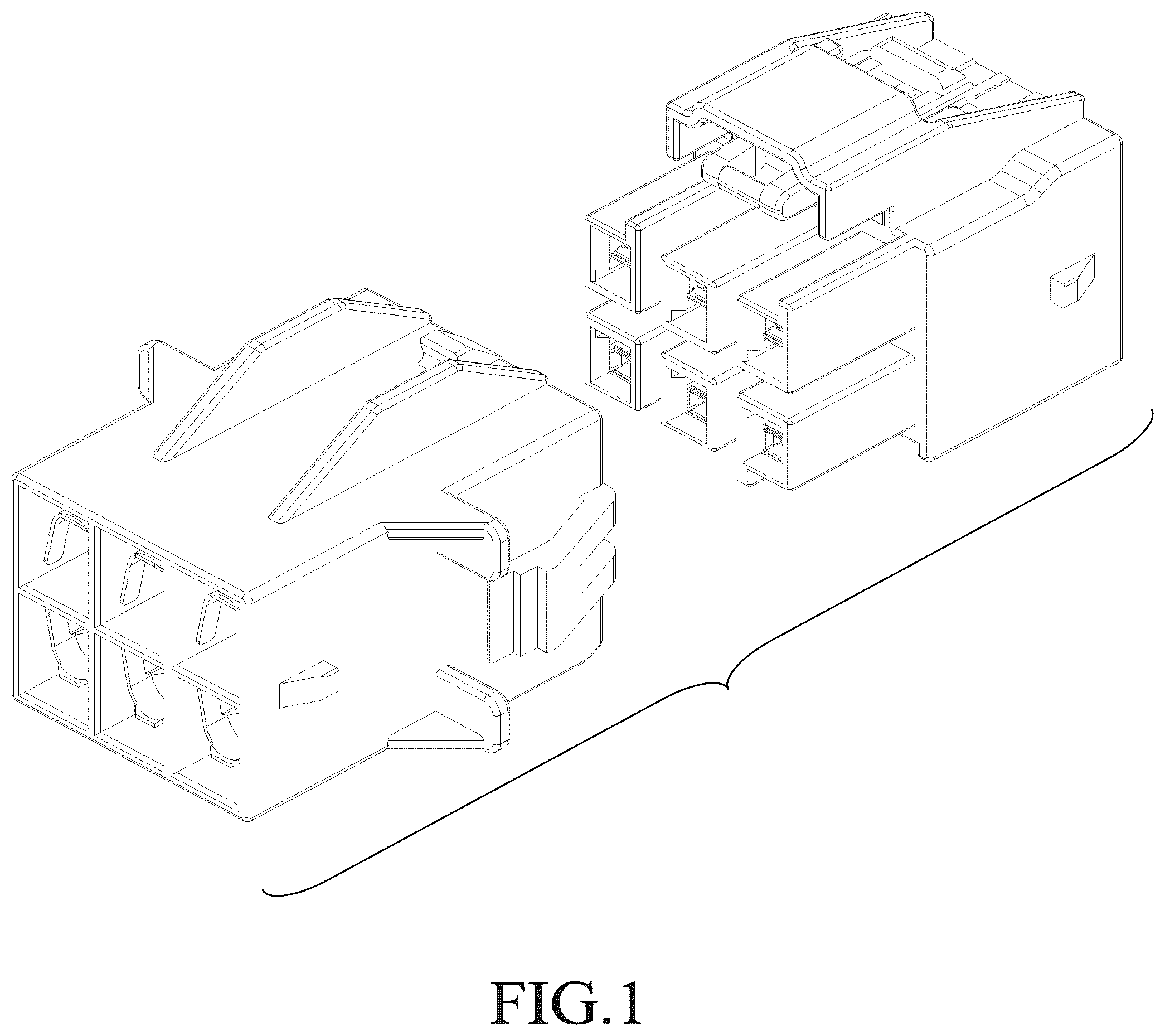 Patent USD1076824 Figure 1 – Electrical connector