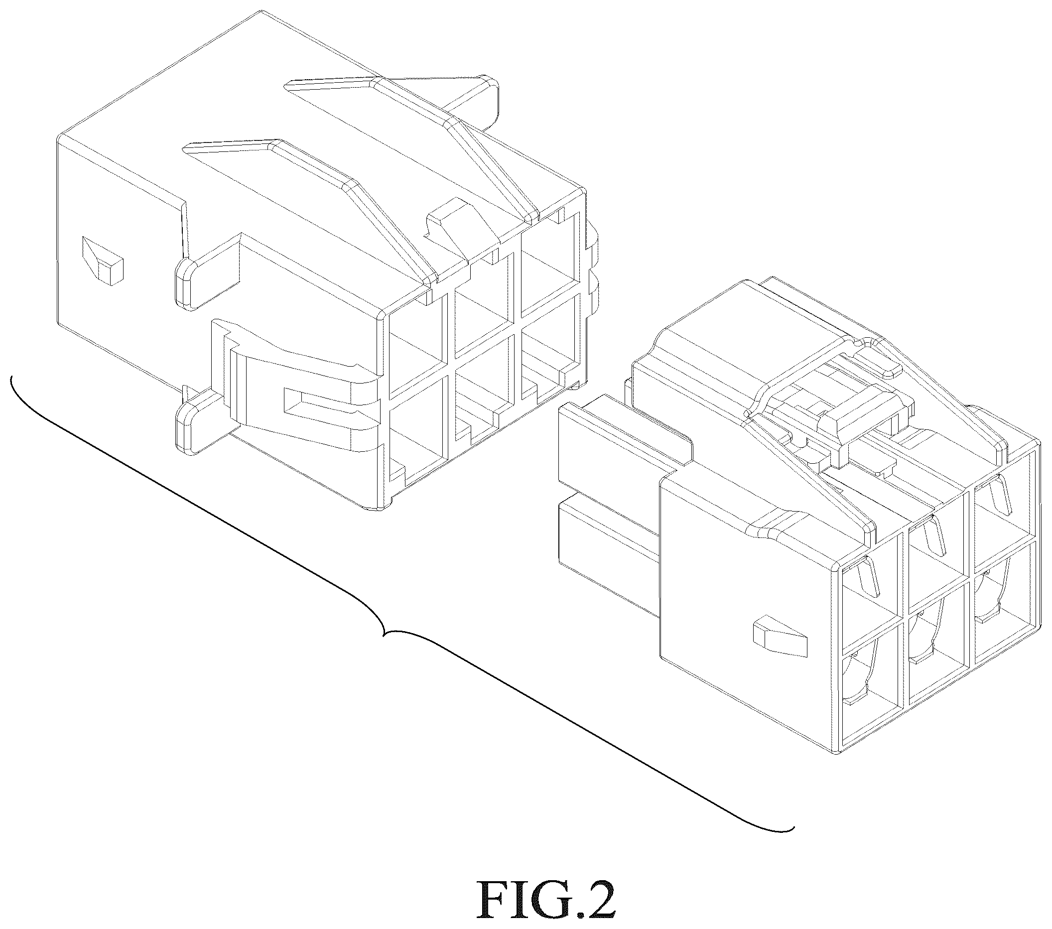 Patent USD1076824 Figure 2 – Electrical connector