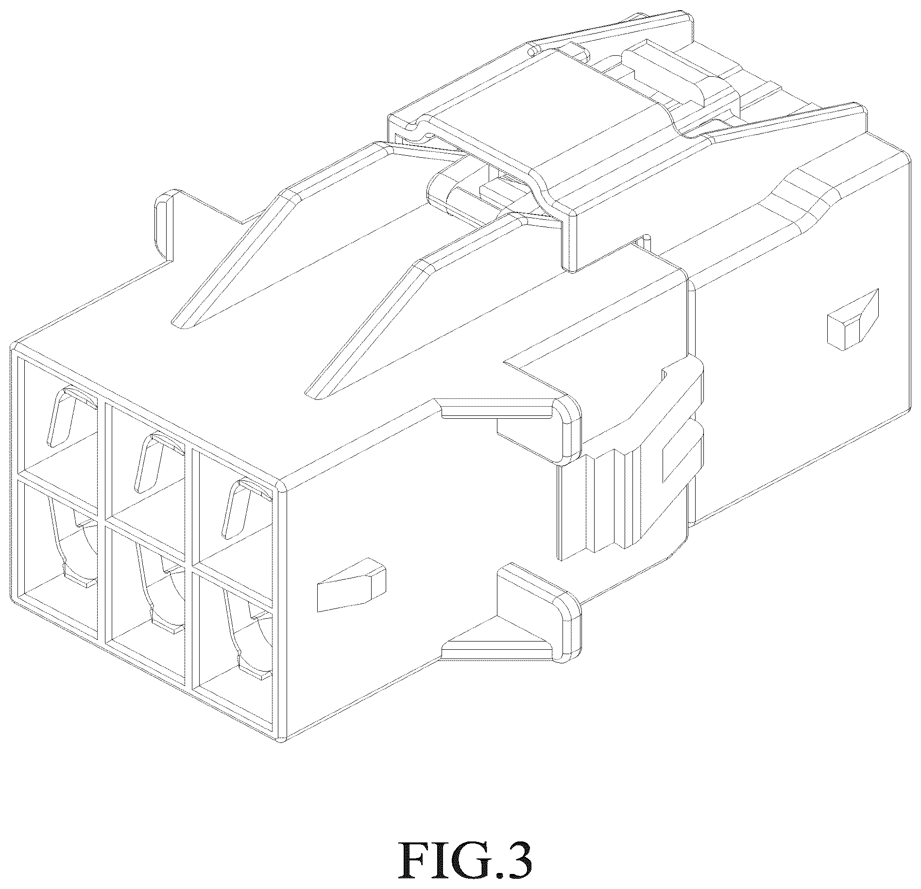 Patent USD1076824 Figure 3 – Electrical connector