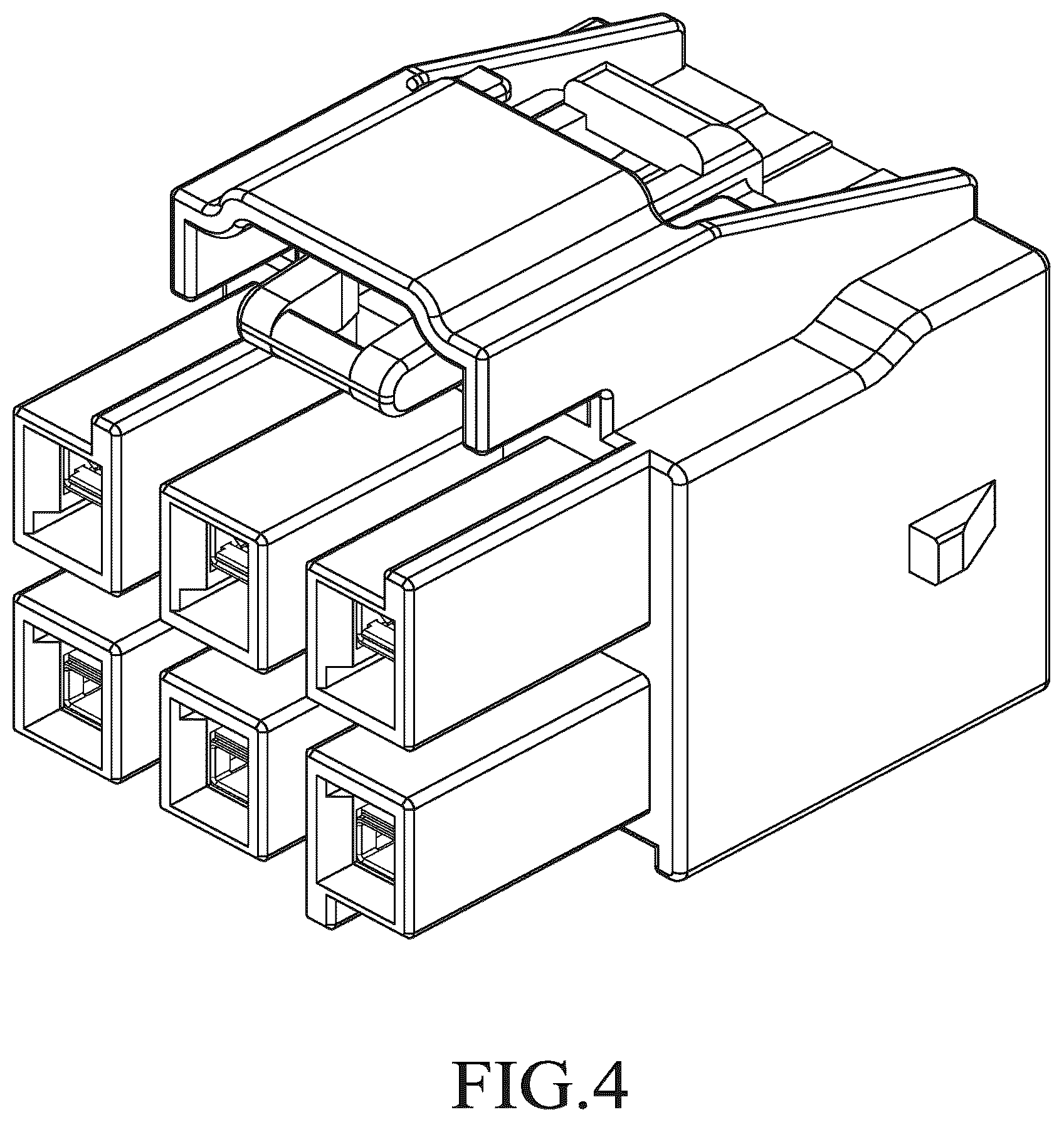 Patent USD1076824 Figure 4 – Electrical connector