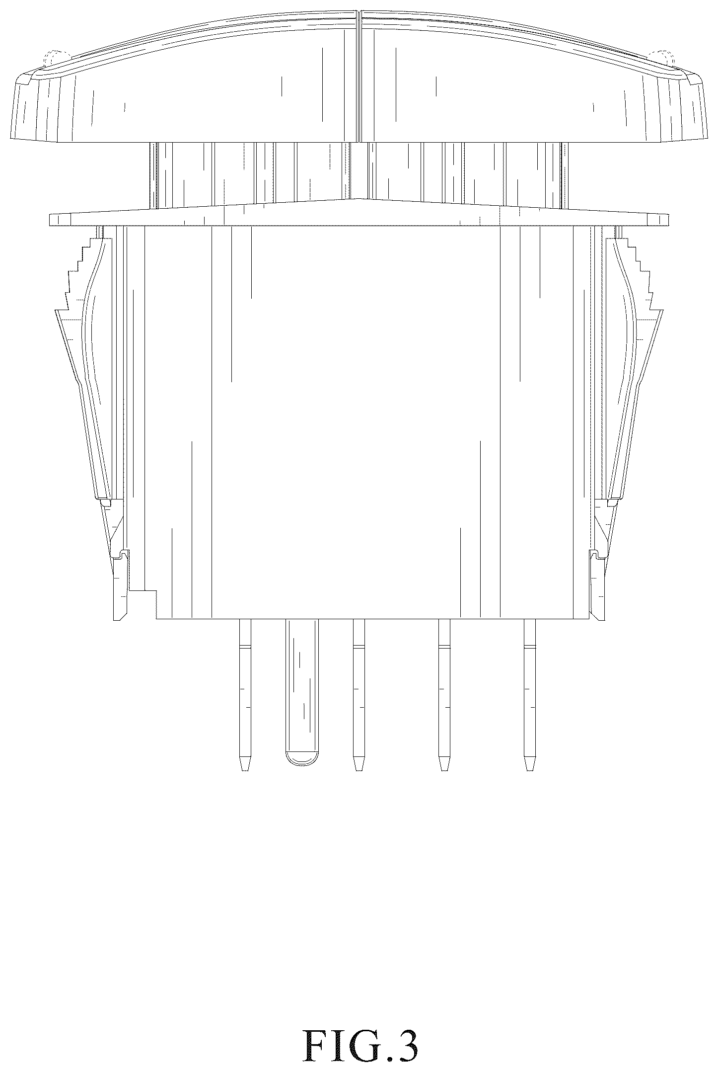 Patent USD1076835 Figure 3 – Control switch for car light