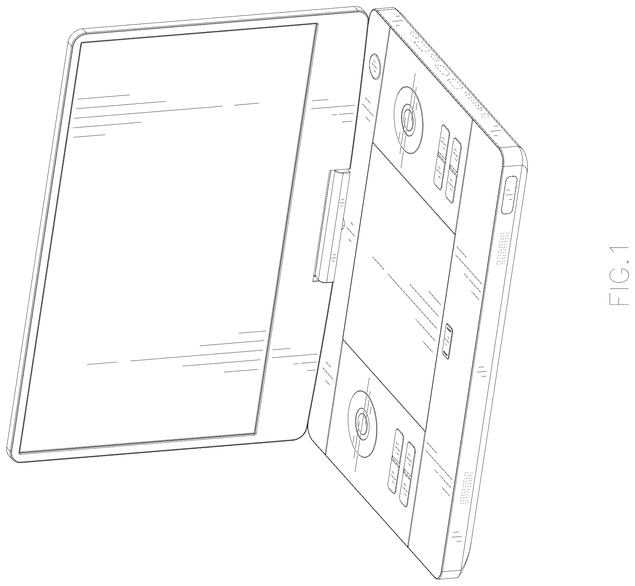 Patent USD1076845 Figure 1 – Portable player