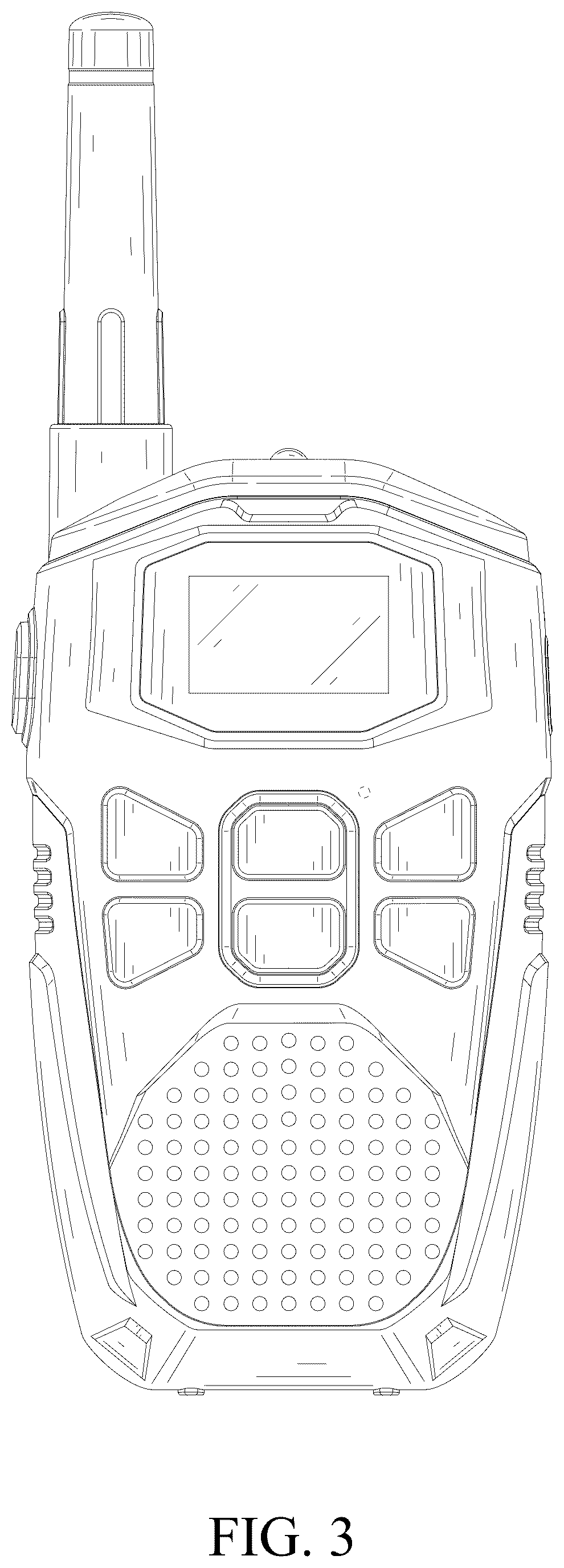 Patent USD1076847 Figure 3 – Walkie talkie