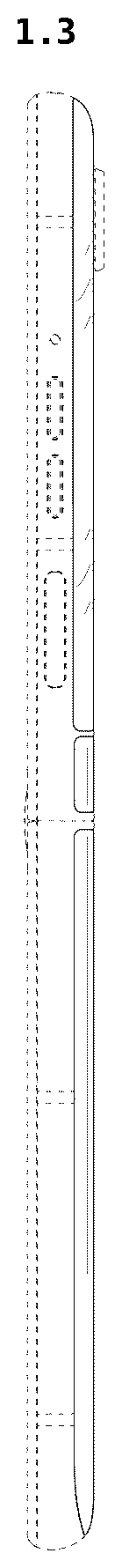 Patent USD1076851 Figure 3 – Folding mobile phone