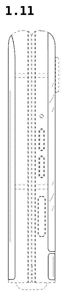 Patent USD1076851 Figure 11 – Folding mobile phone