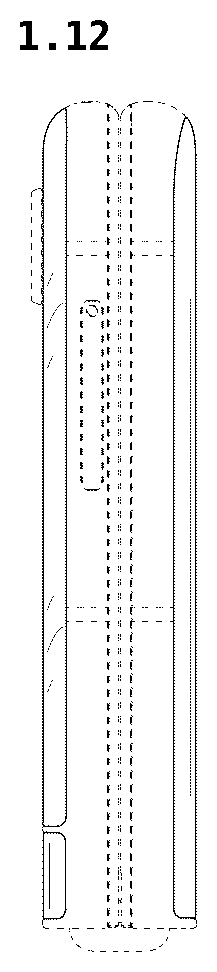 Patent USD1076851 Figure 12 – Folding mobile phone