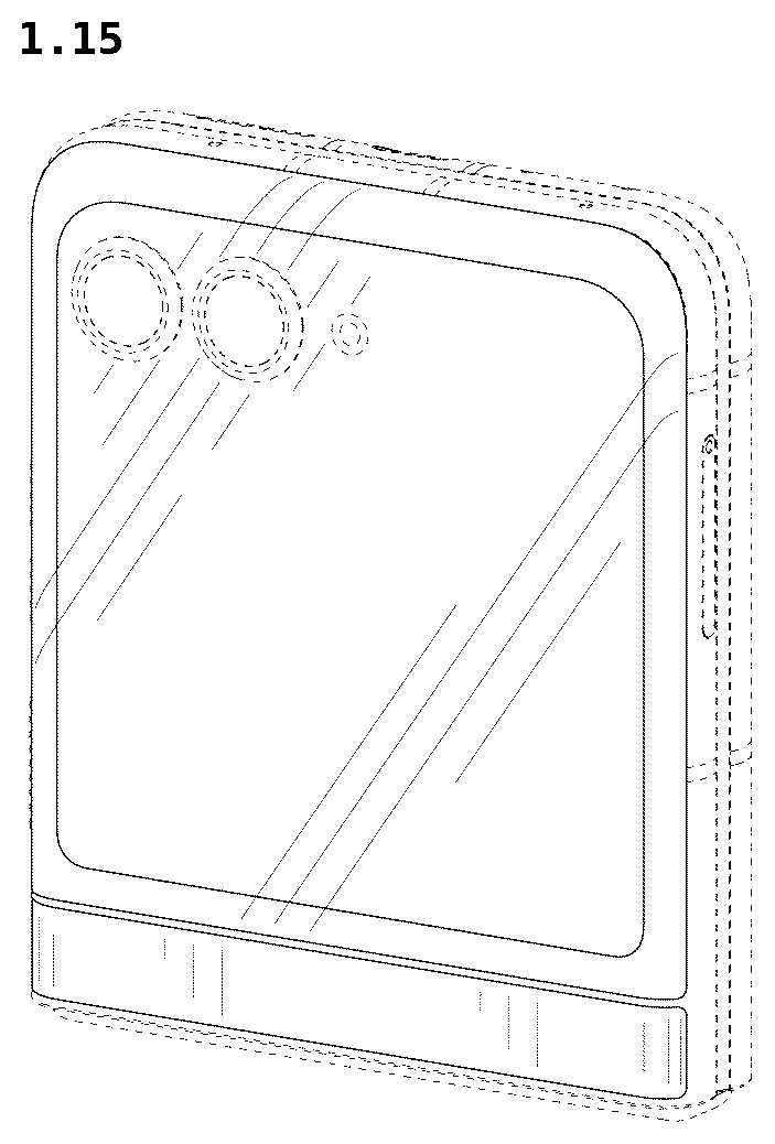 Patent USD1076851 Figure 15 – Folding mobile phone